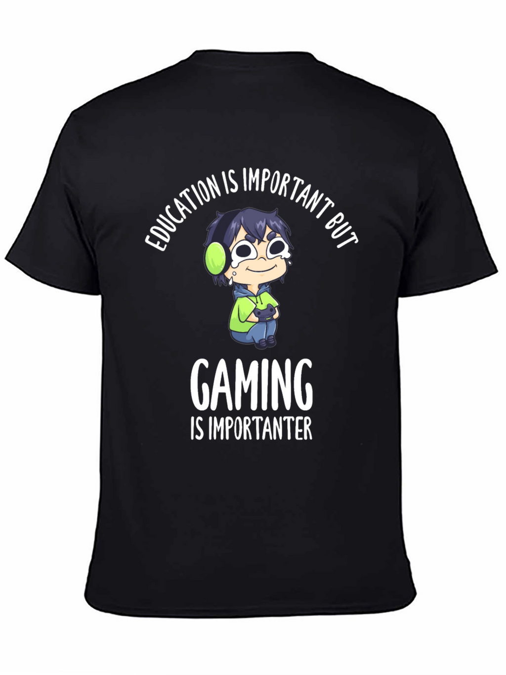 Education vs Gaming Graphic Tee