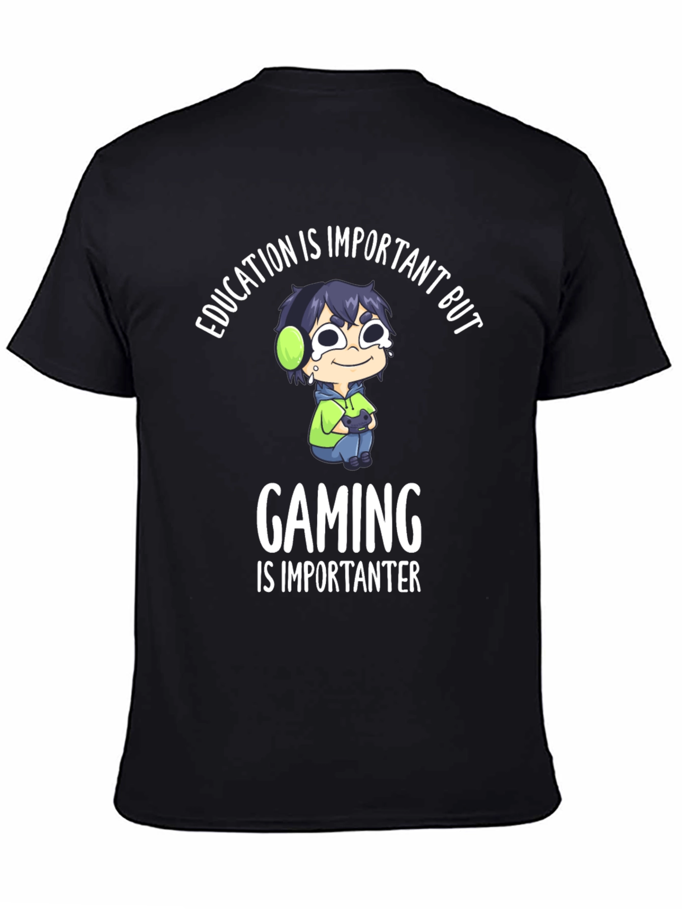 Education vs Gaming Graphic Tee