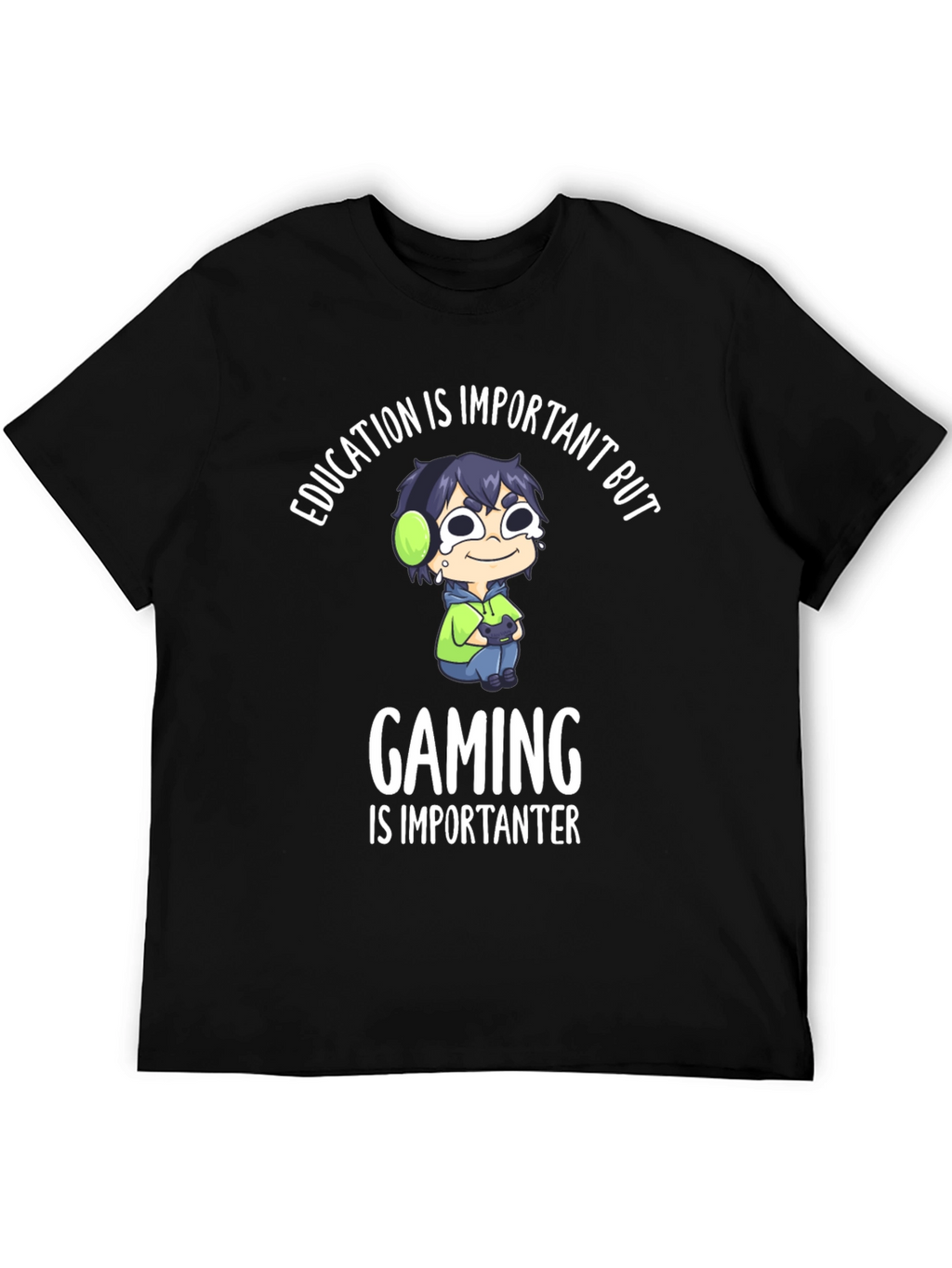 Education vs Gaming Graphic Tee