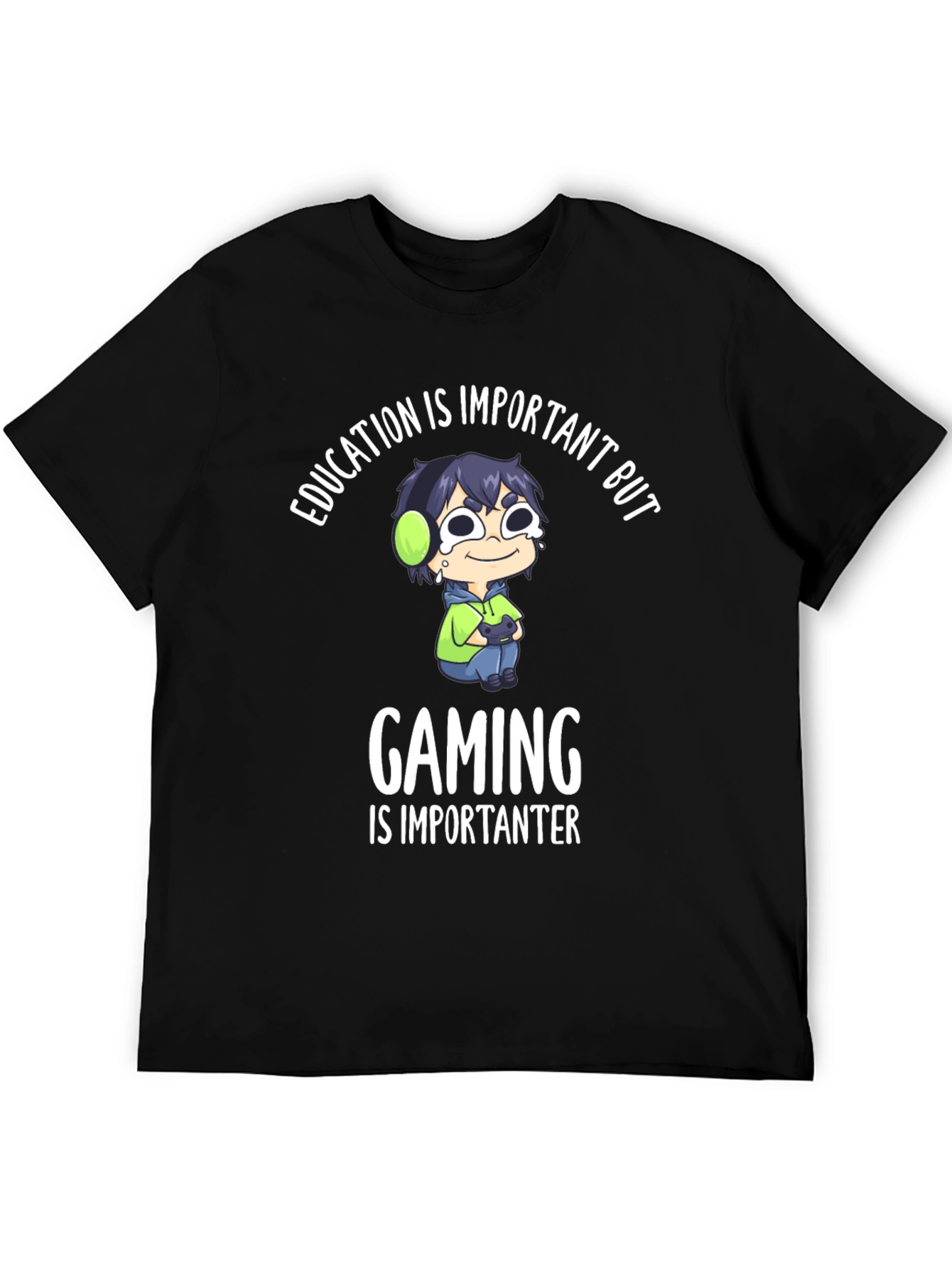 Education vs Gaming Graphic Tee