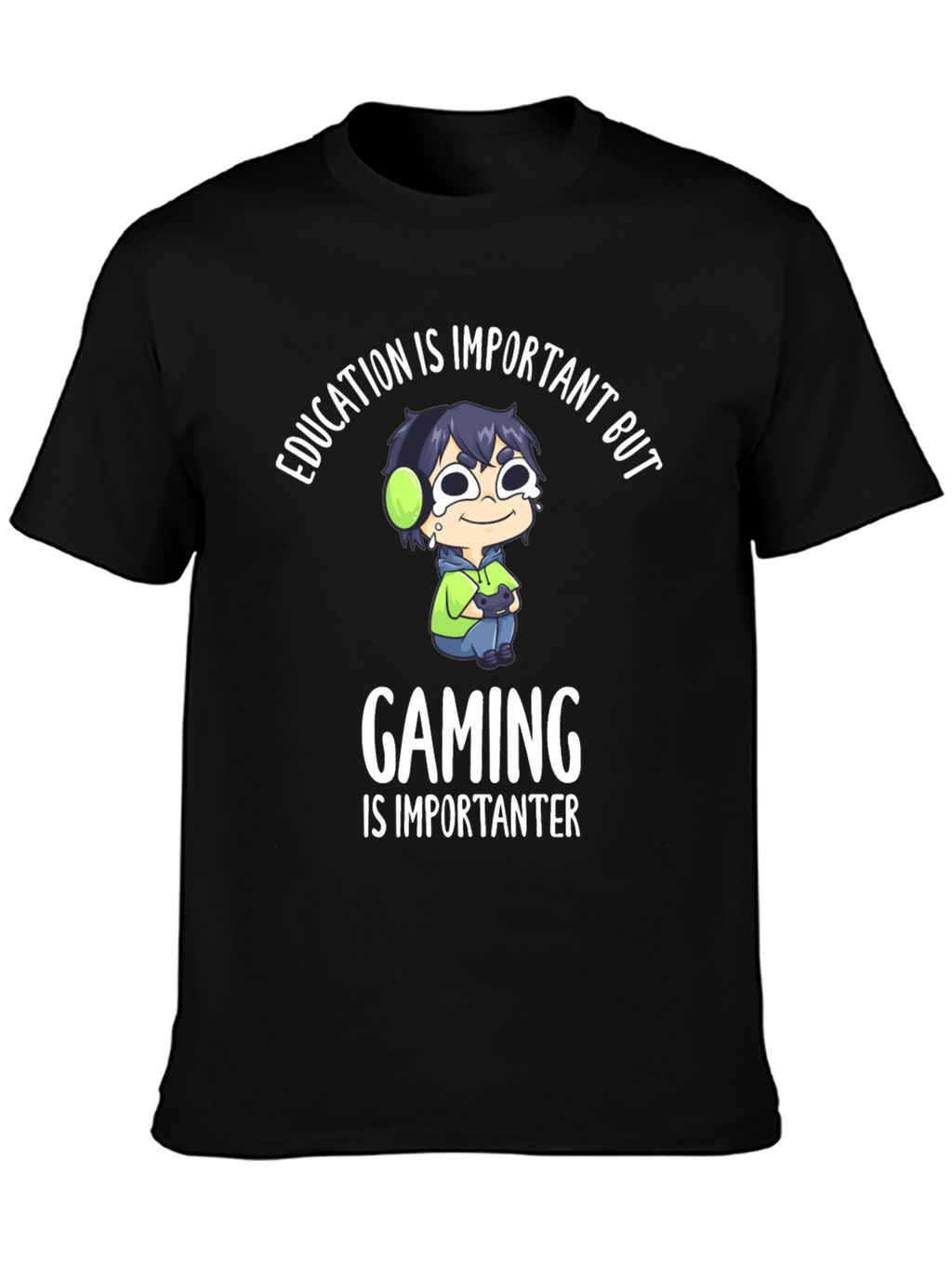 Education vs Gaming Graphic Tee