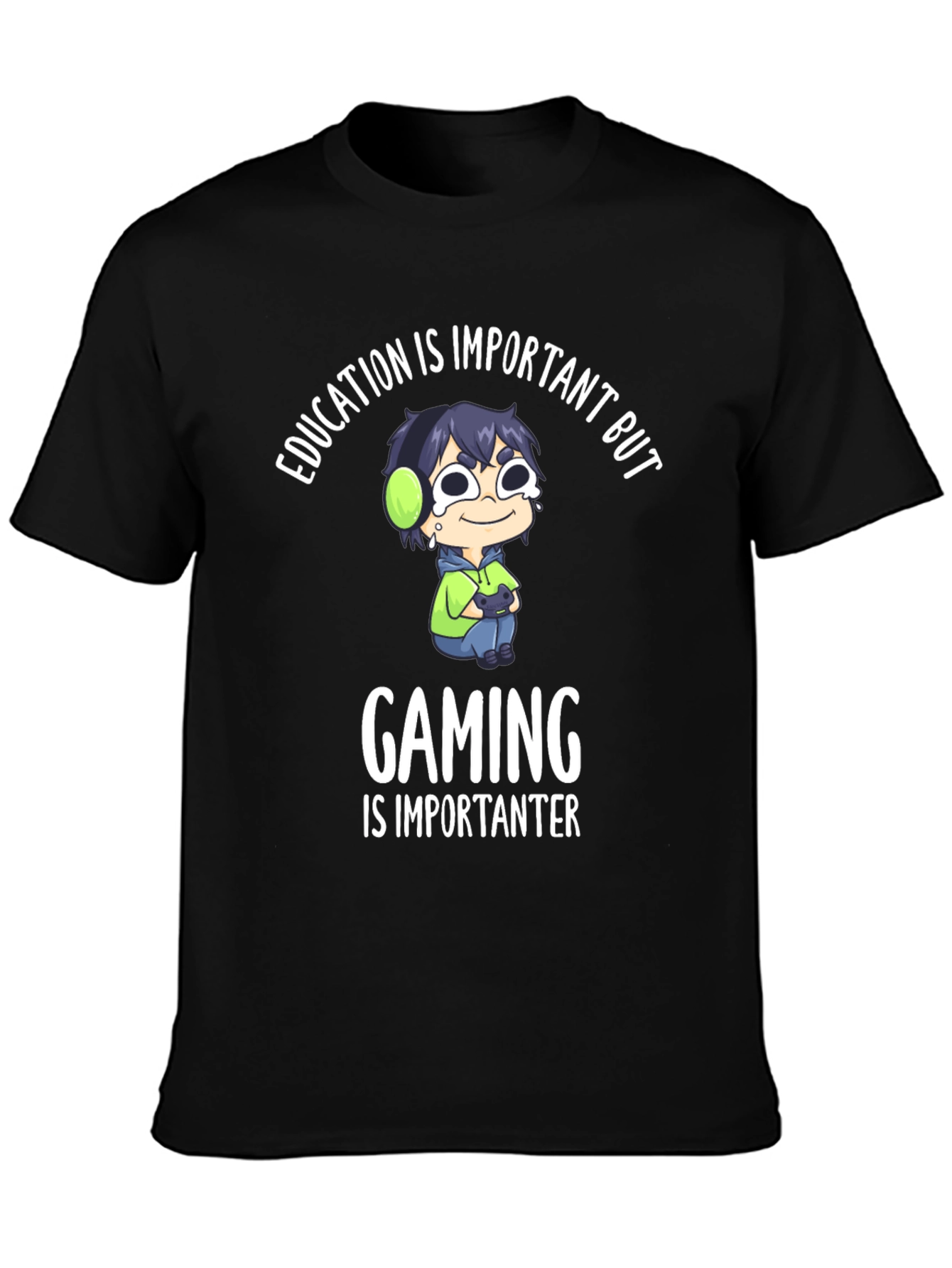 Education vs Gaming Graphic Tee