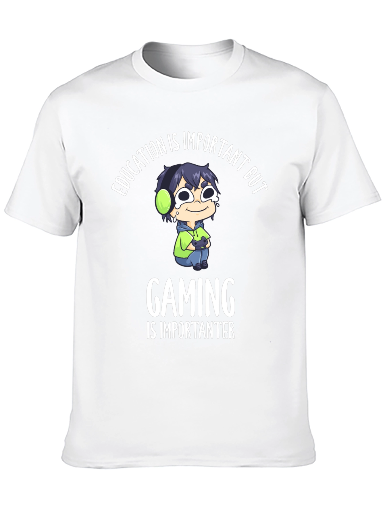 Education vs Gaming Graphic Tee