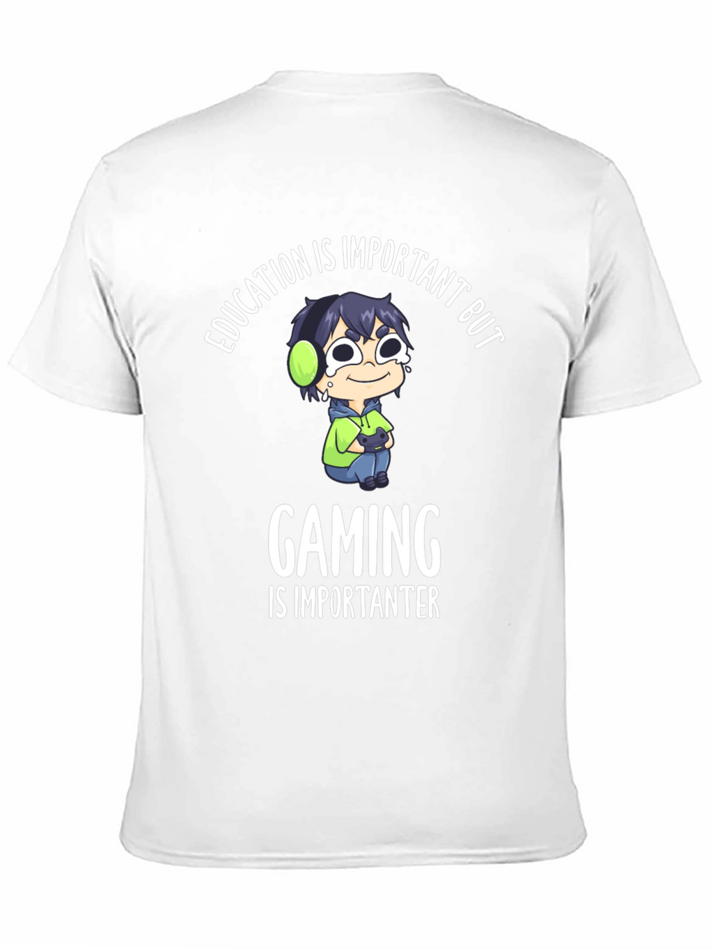 Education vs Gaming Graphic Tee