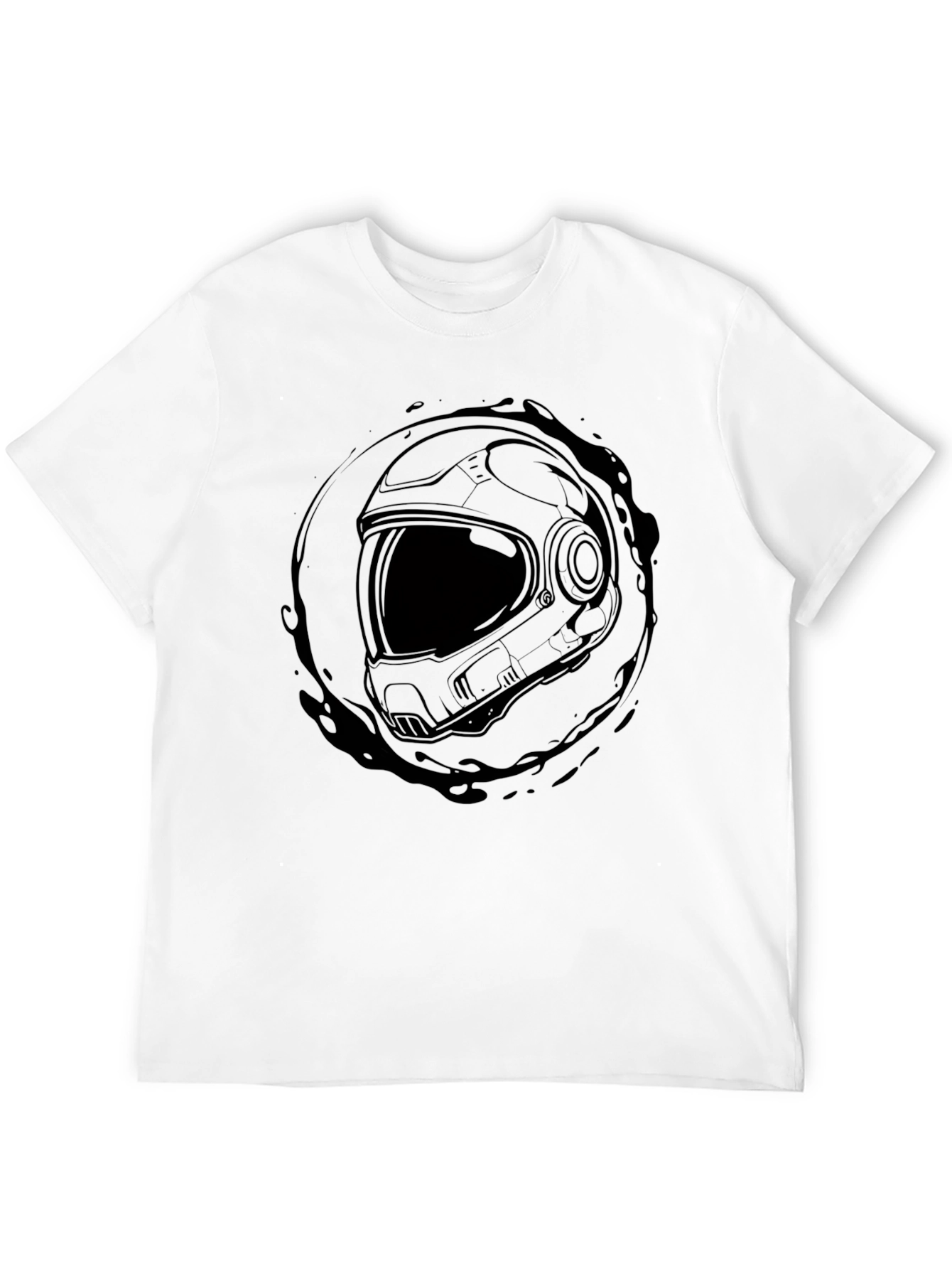 Astronaut Helmet Graphic T-Shirt - Space Explorer Tee
