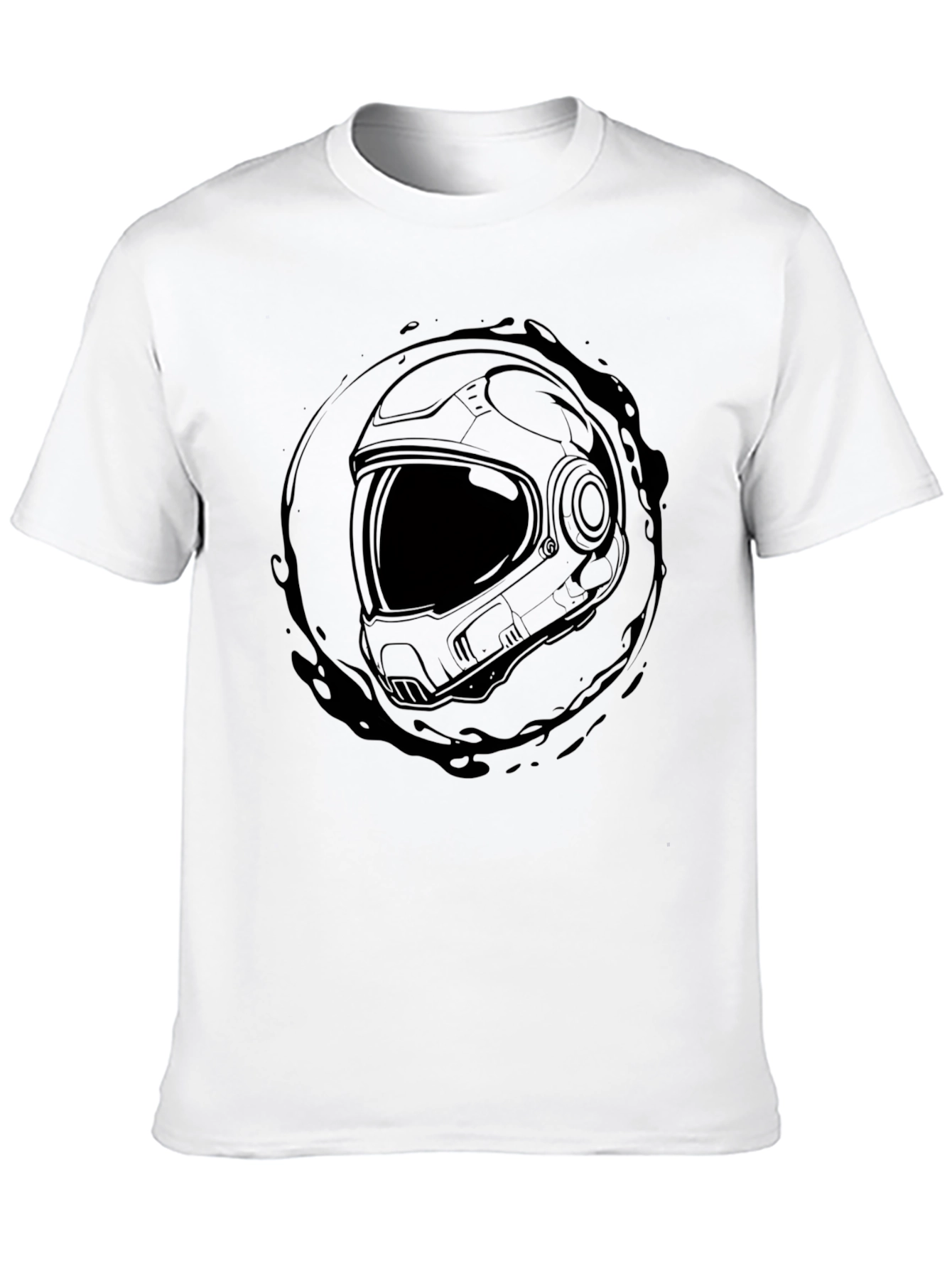 Astronaut Helmet Graphic T-Shirt - Space Explorer Tee