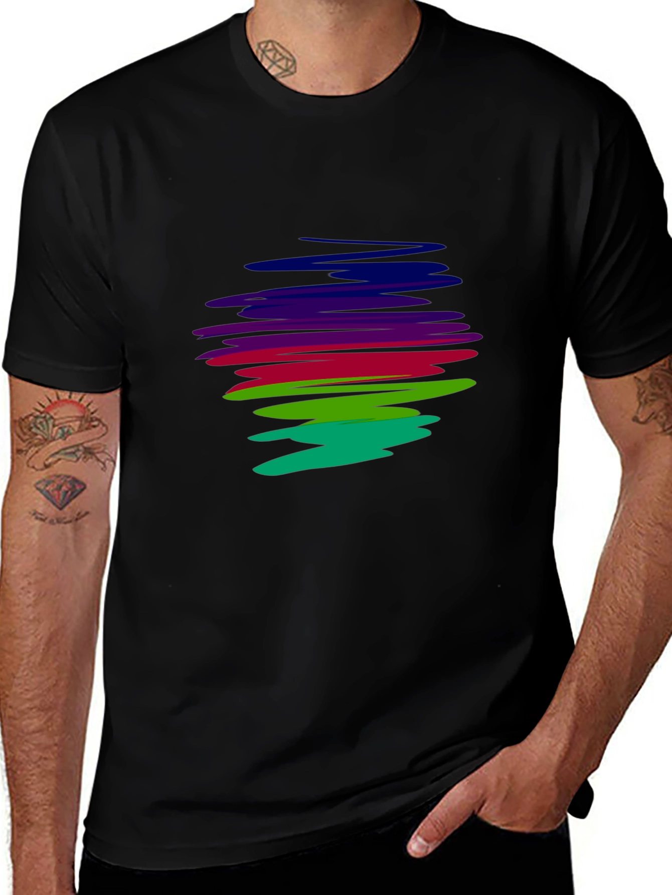 Abstract Rainbow T-Shirt - Mens Graphic Tee