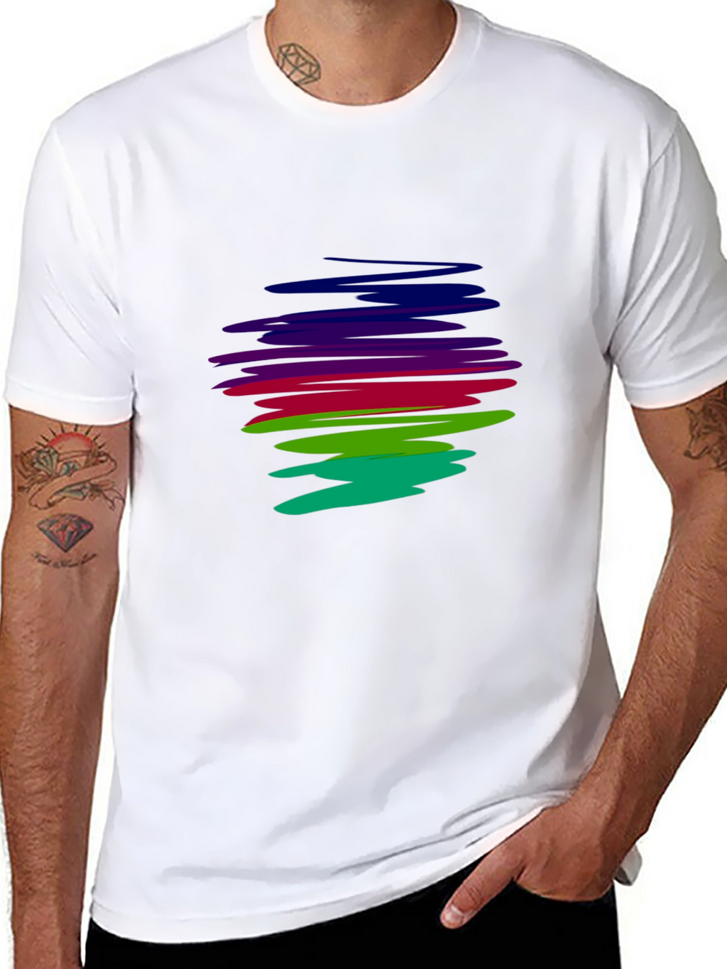 Abstract Rainbow T-Shirt - Mens Graphic Tee