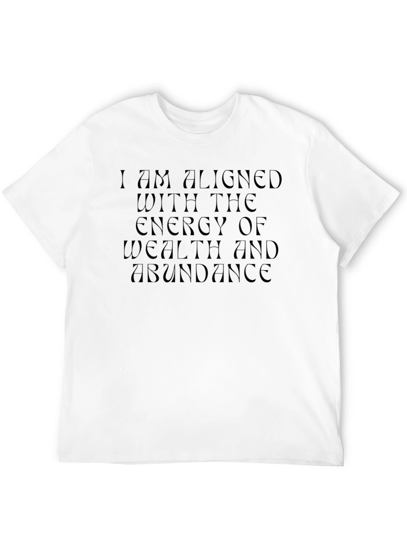 Aligned Energy Wealth Abundance Black T-Shirt