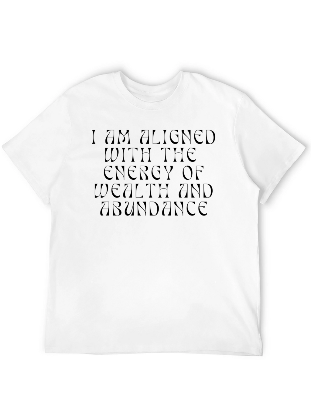 Aligned Energy Wealth Abundance Black T-Shirt