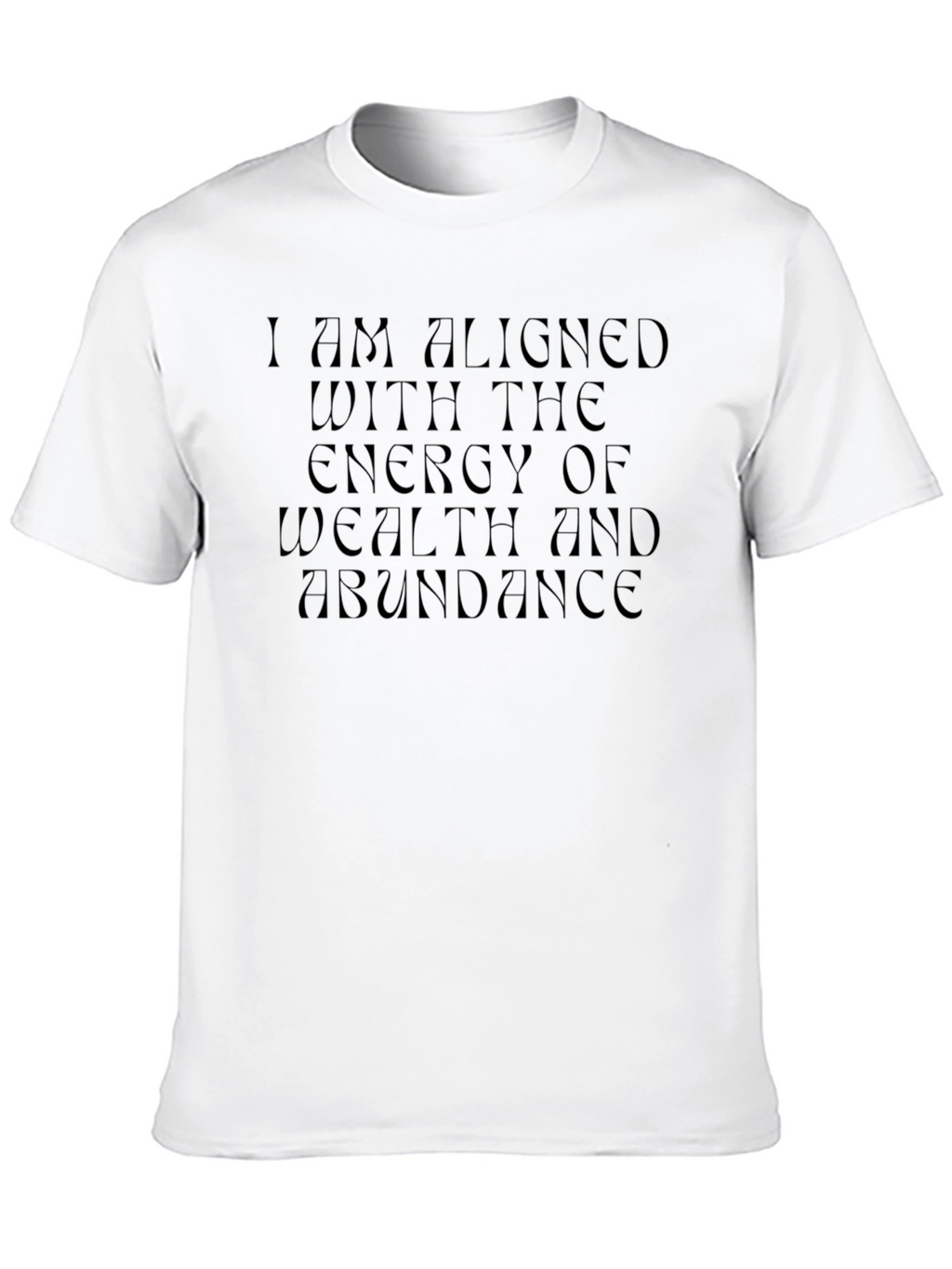 Aligned Energy Wealth Abundance Black T-Shirt