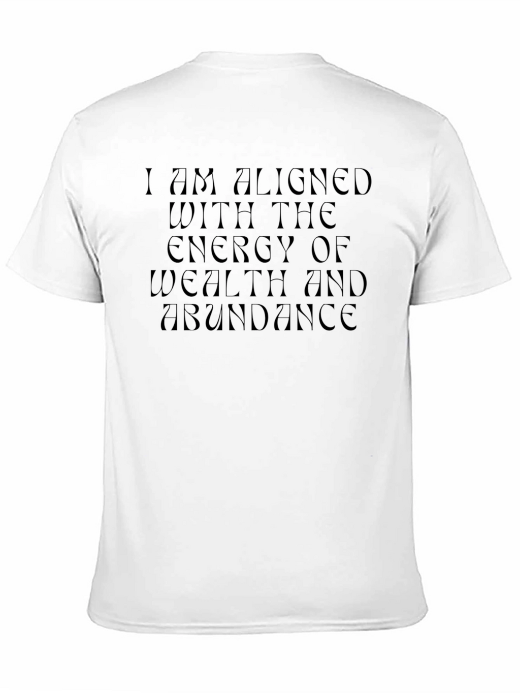 Aligned Energy Wealth Abundance Black T-Shirt