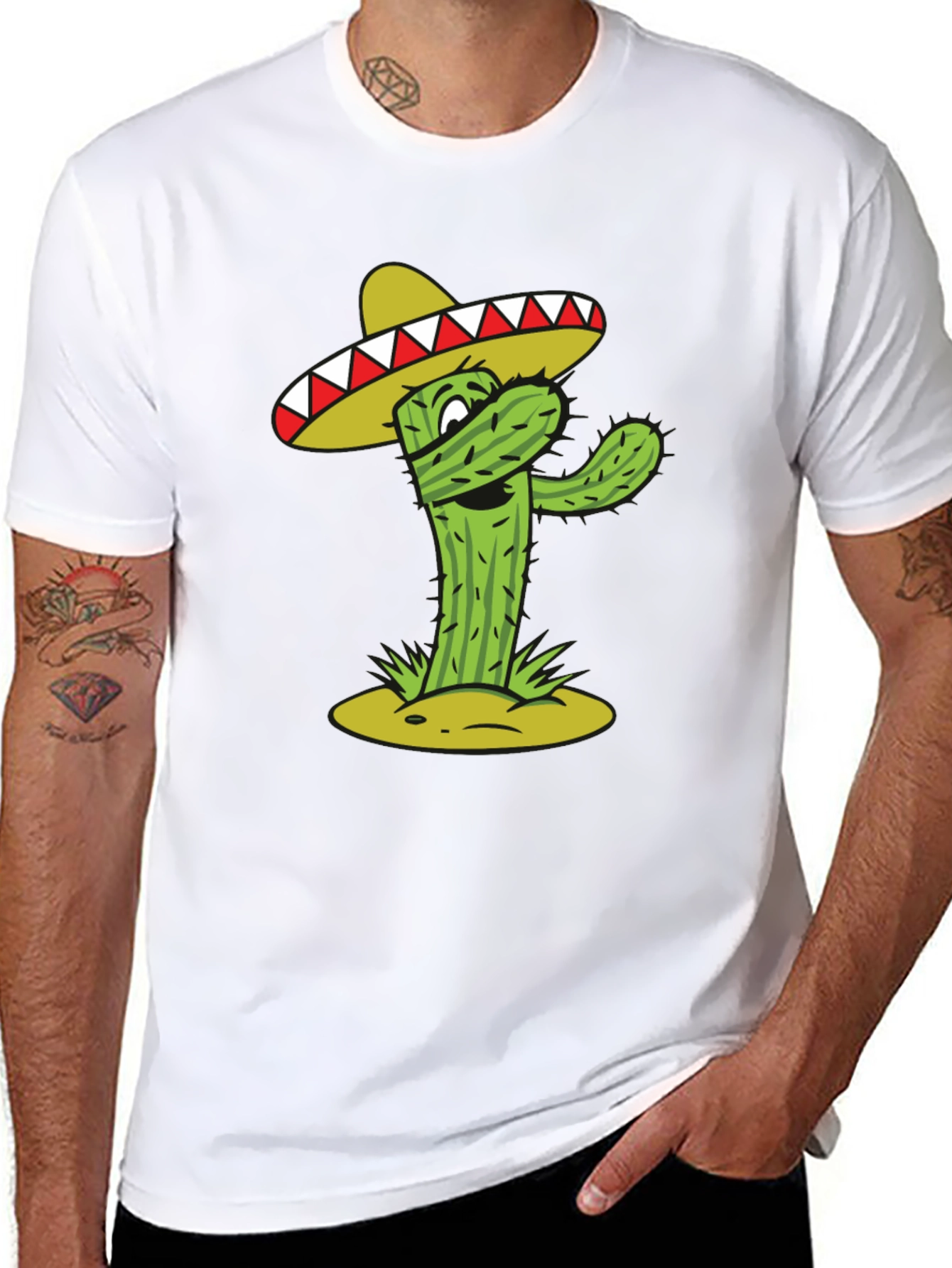 Cactus Sombrero Graphic T-Shirt