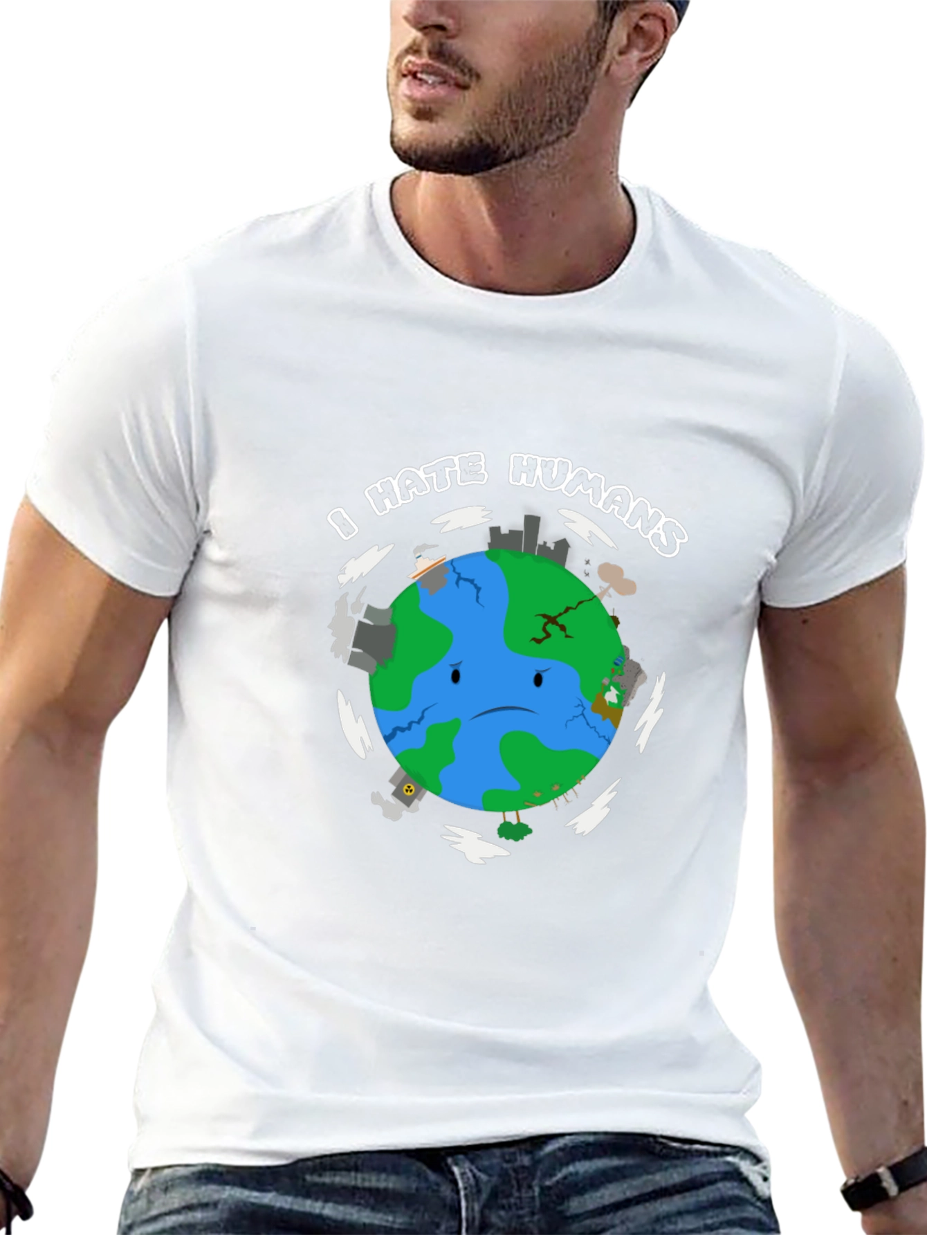I Hate Humans Earth T-Shirt - Graphic Tee