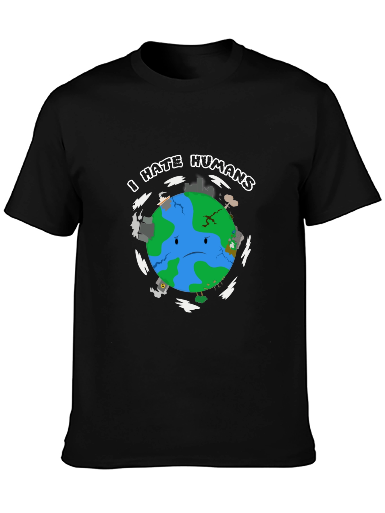 I Hate Humans Earth T-Shirt - Graphic Tee