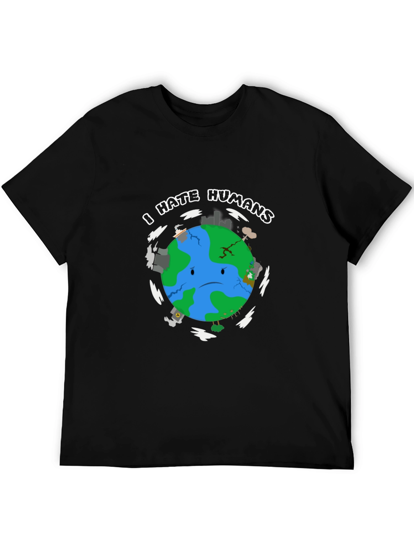 I Hate Humans Earth T-Shirt - Graphic Tee