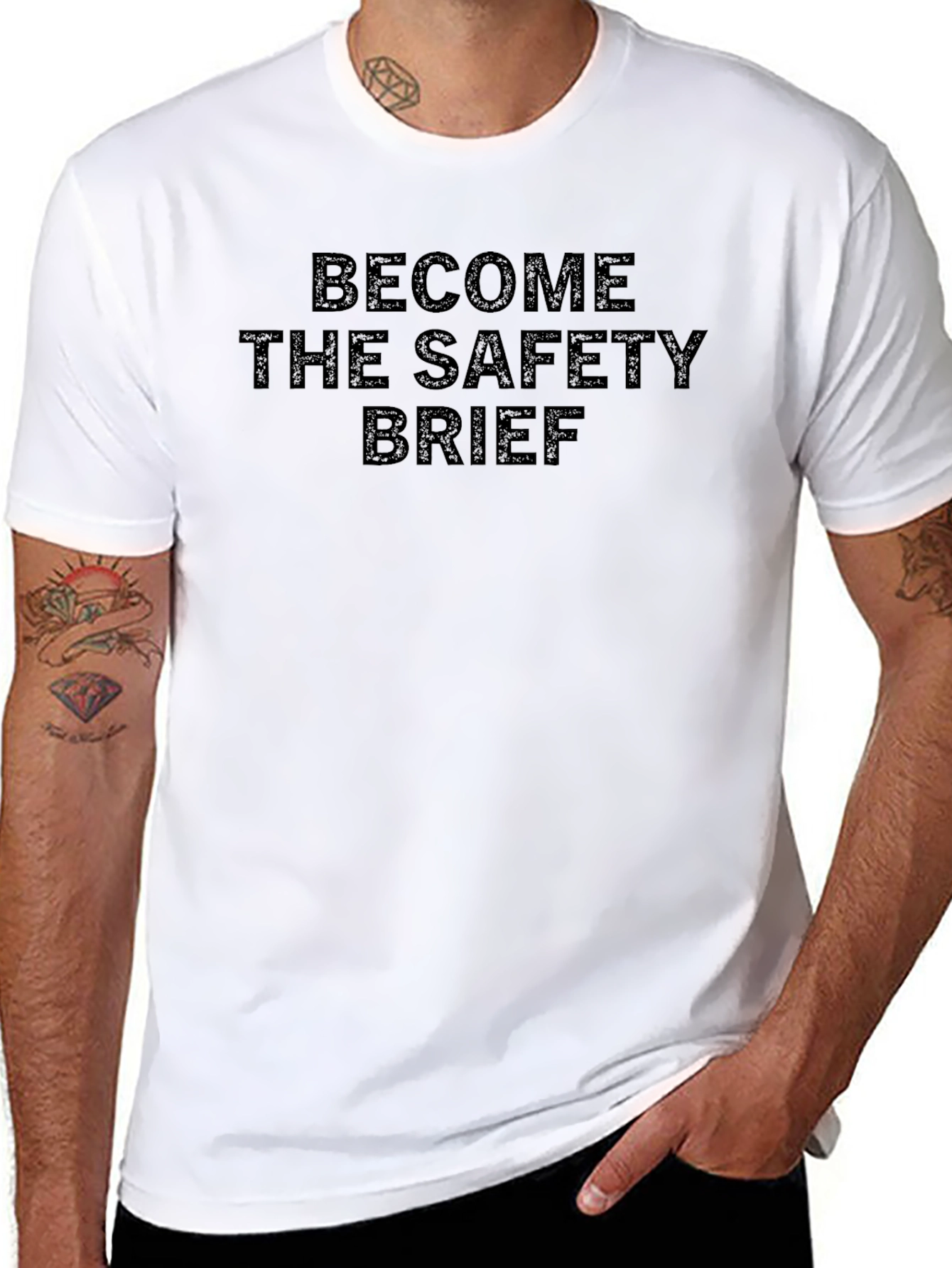 Become The Safety Brief T-Shirt Funny Slogan Tee