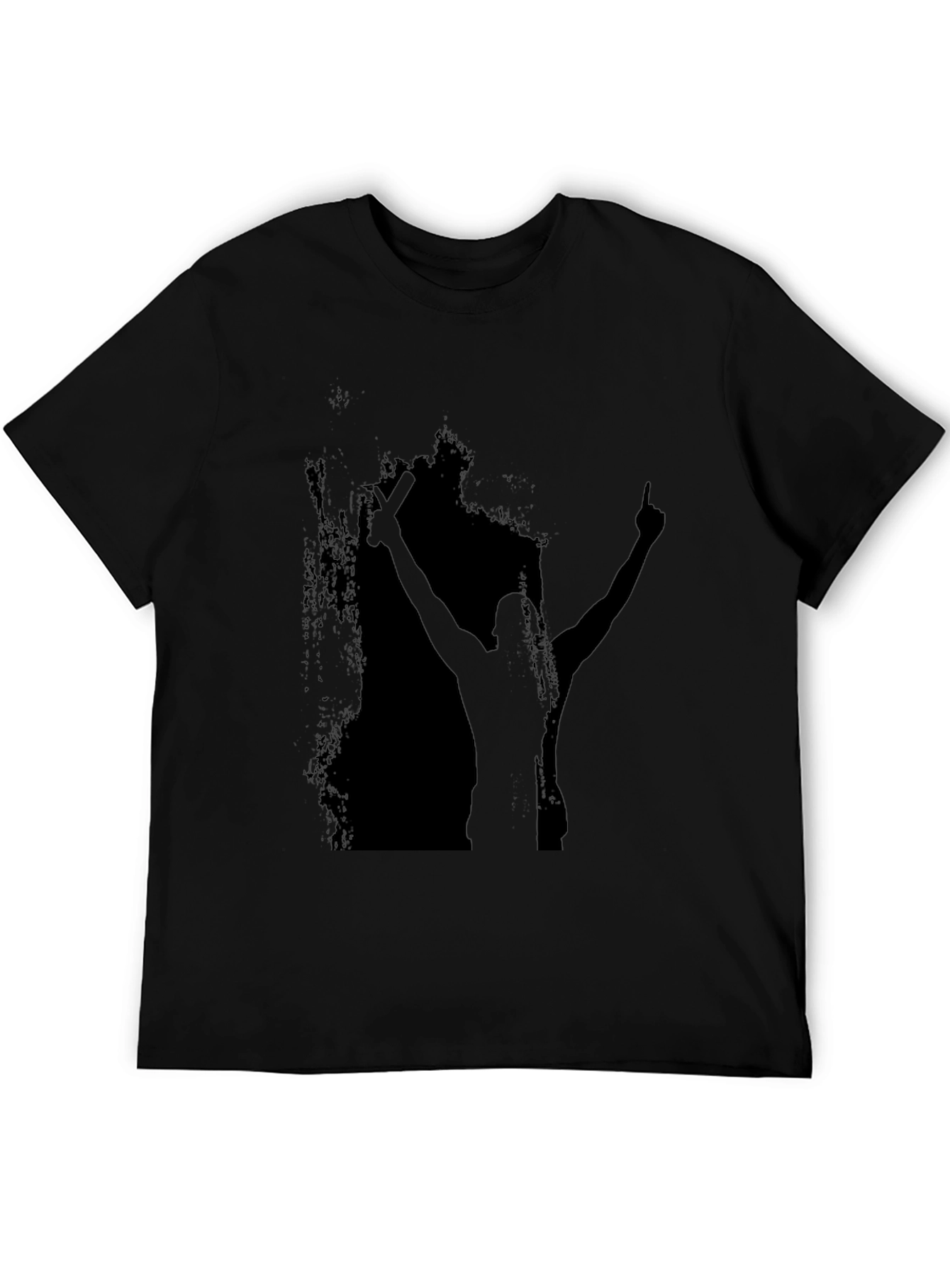Silhouette Graphic Tee - Black Cotton Blend