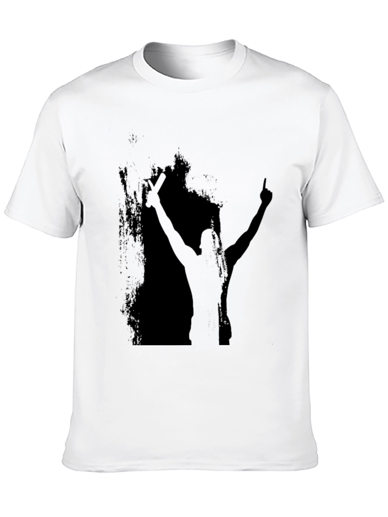 Silhouette Graphic Tee - Black Cotton Blend