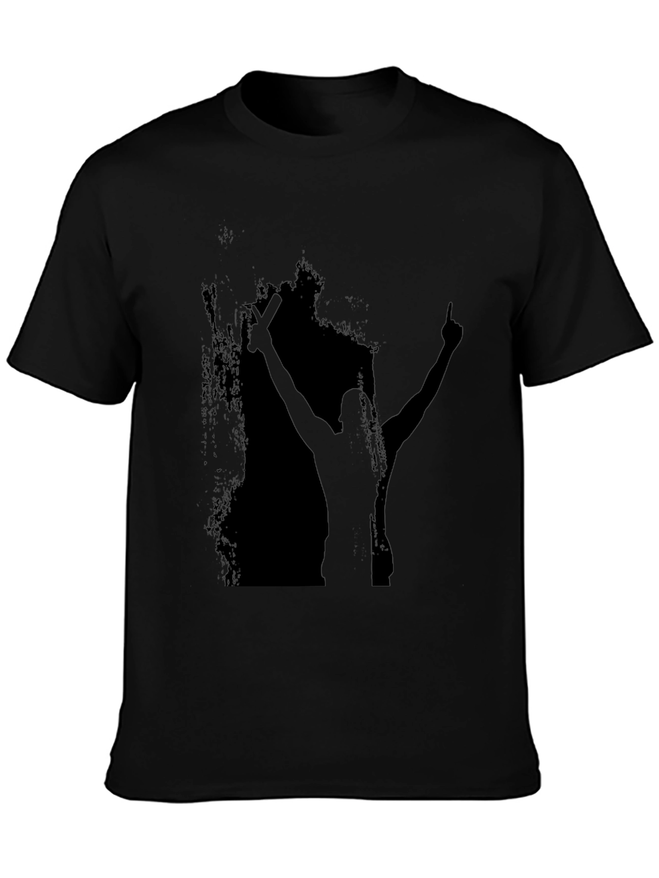 Silhouette Graphic Tee - Black Cotton Blend