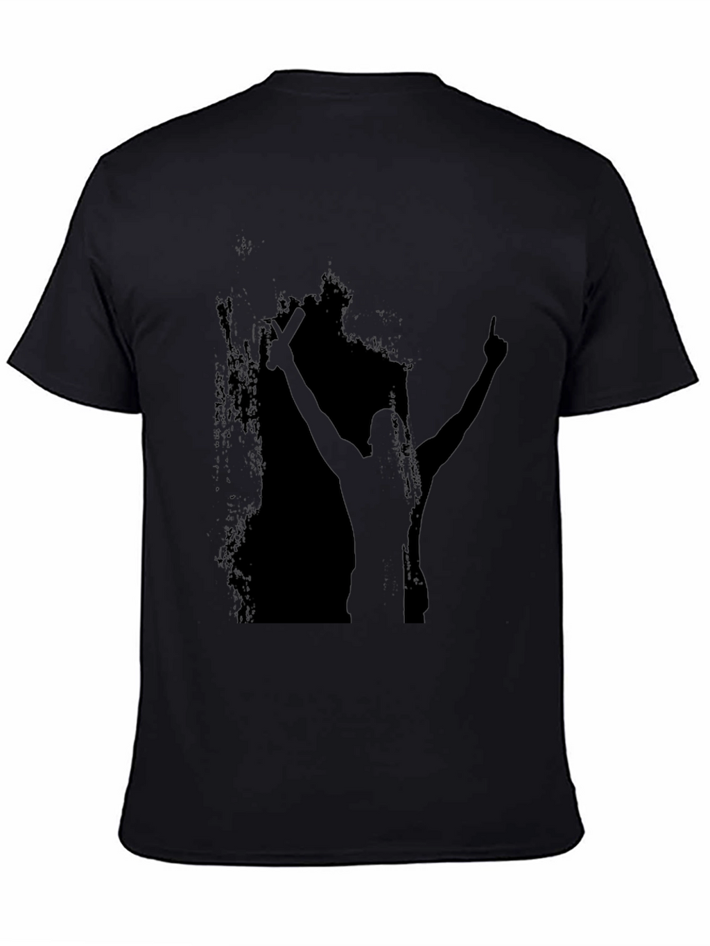 Silhouette Graphic Tee - Black Cotton Blend