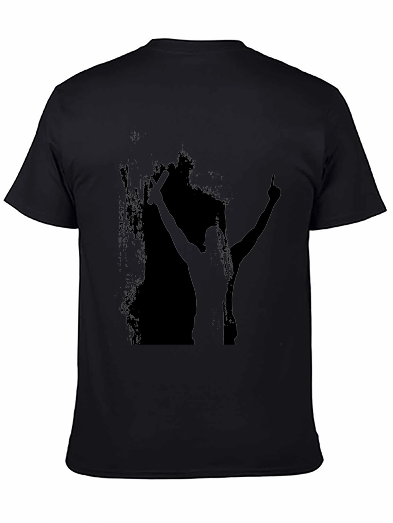 Silhouette Graphic Tee - Black Cotton Blend