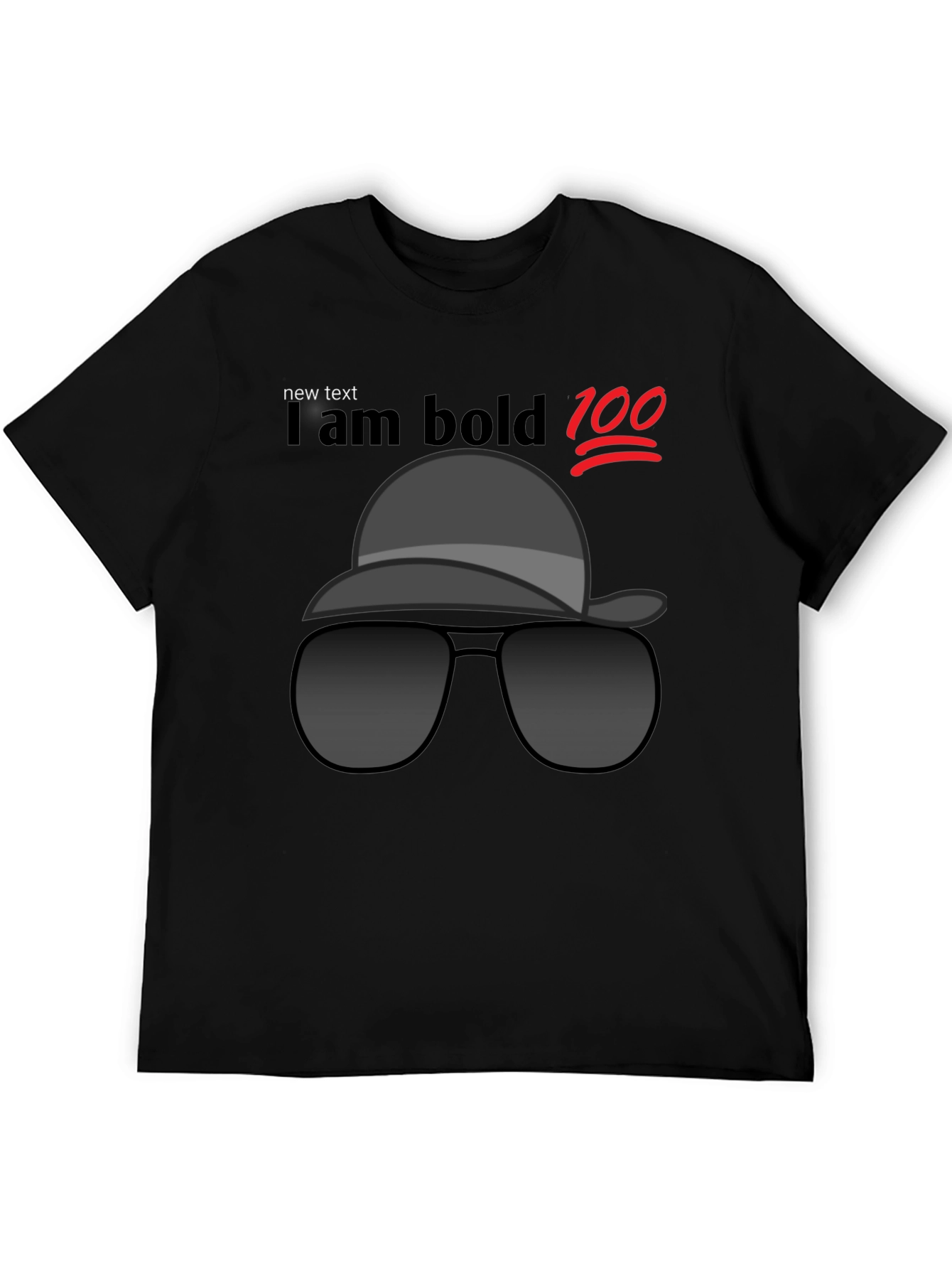 Cool Bold Style Black T-Shirt