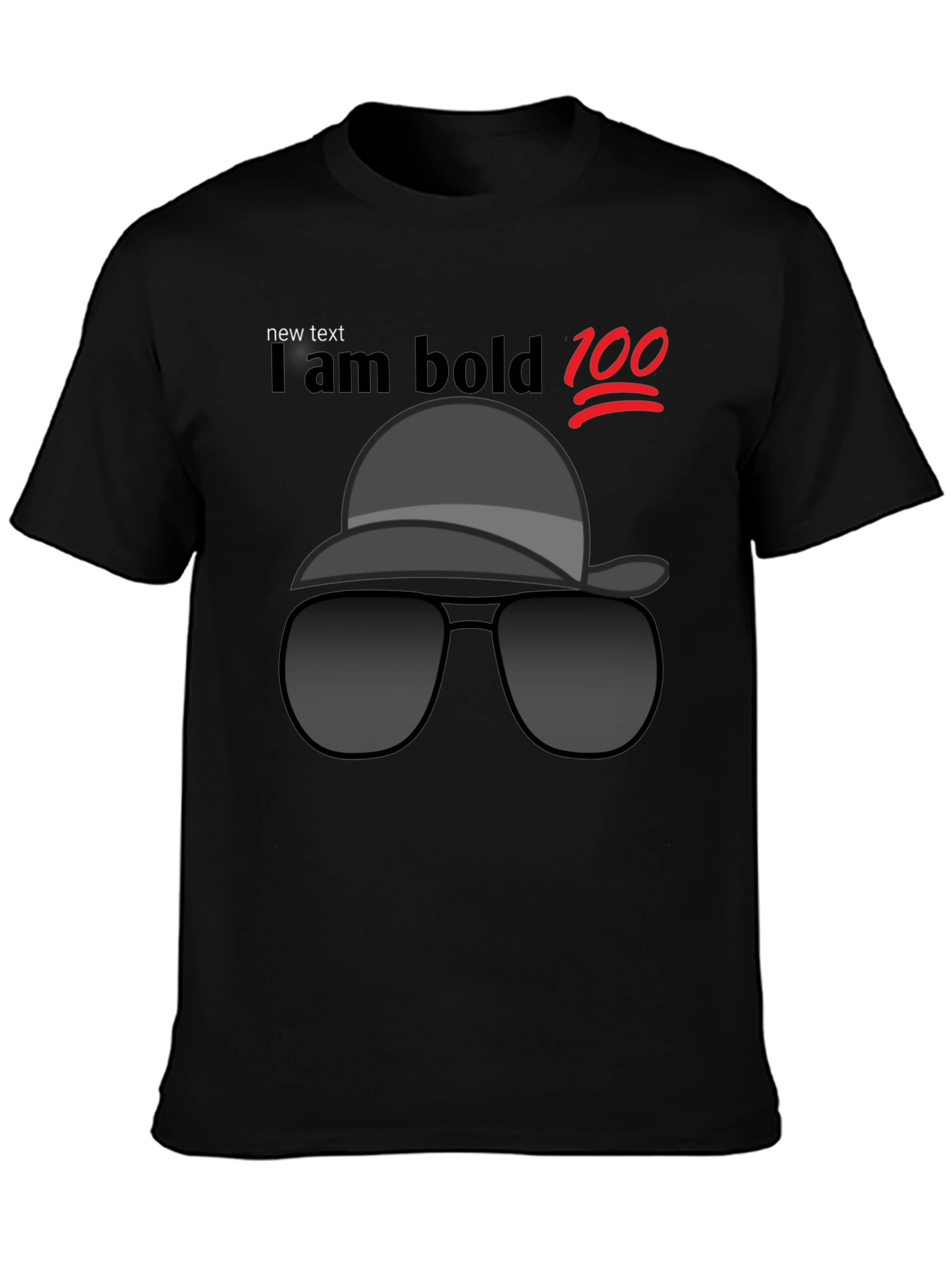 Cool Bold Style Black T-Shirt