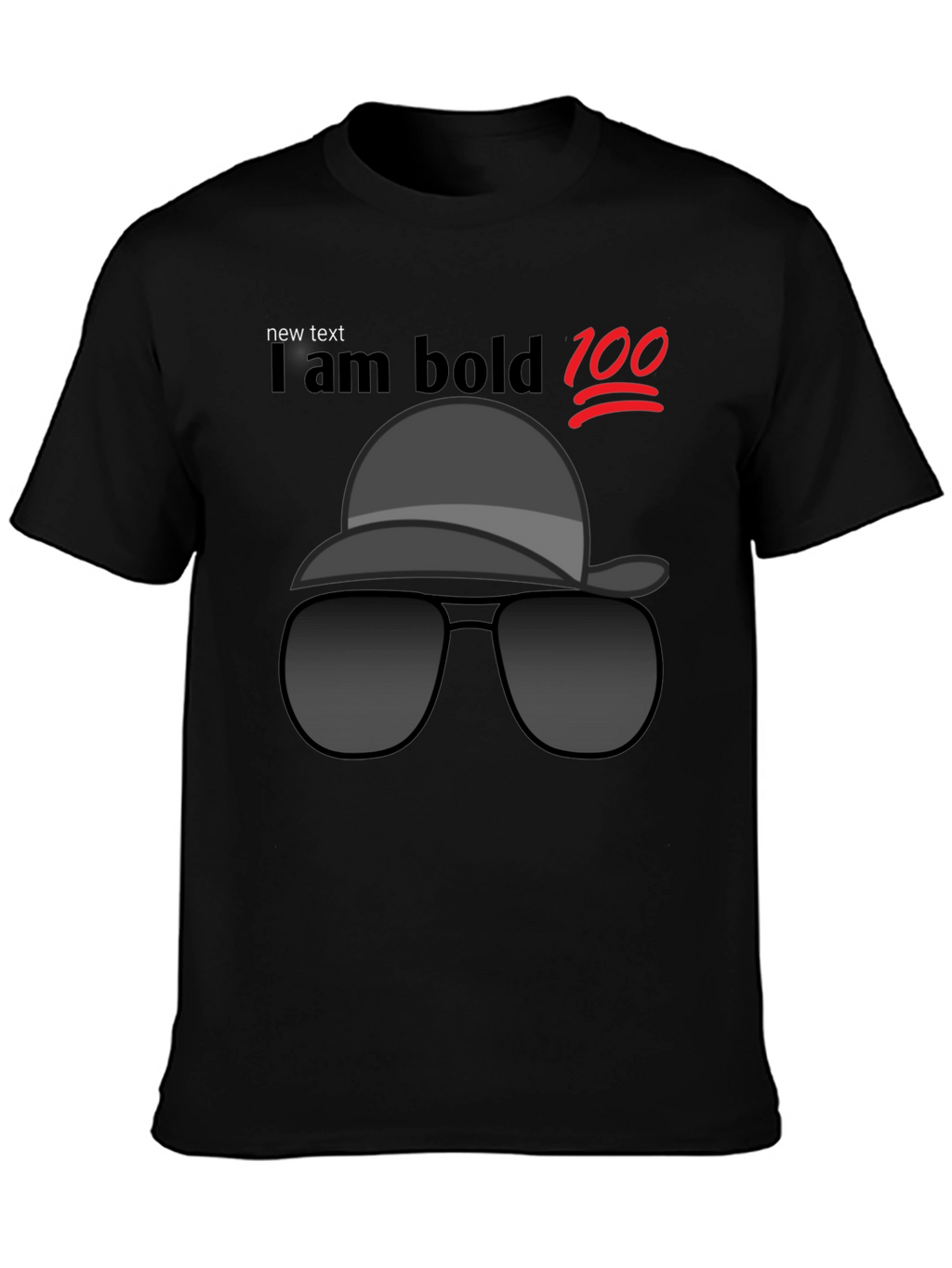 Cool Bold Style Black T-Shirt
