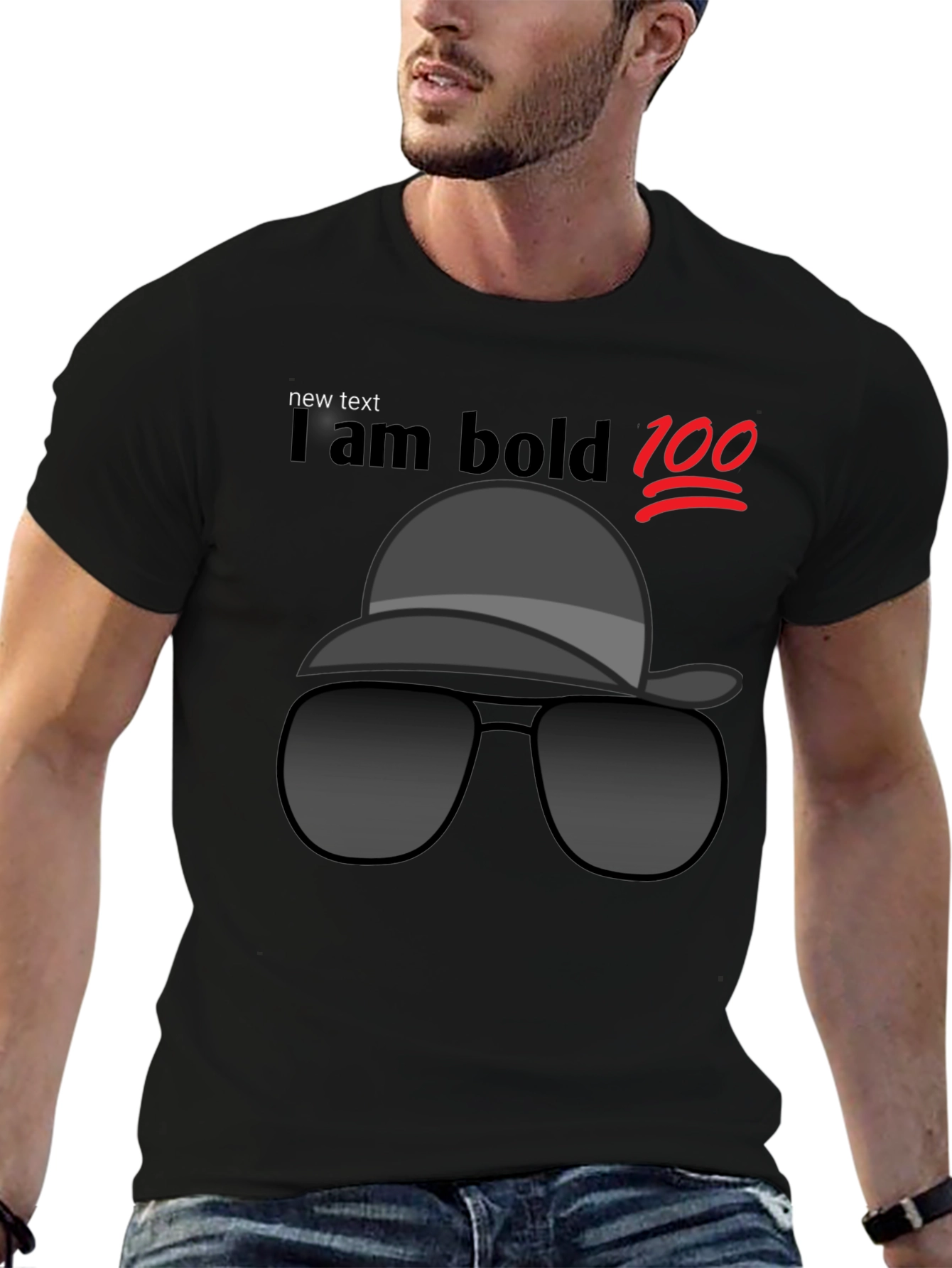 Cool Bold Style Black T-Shirt