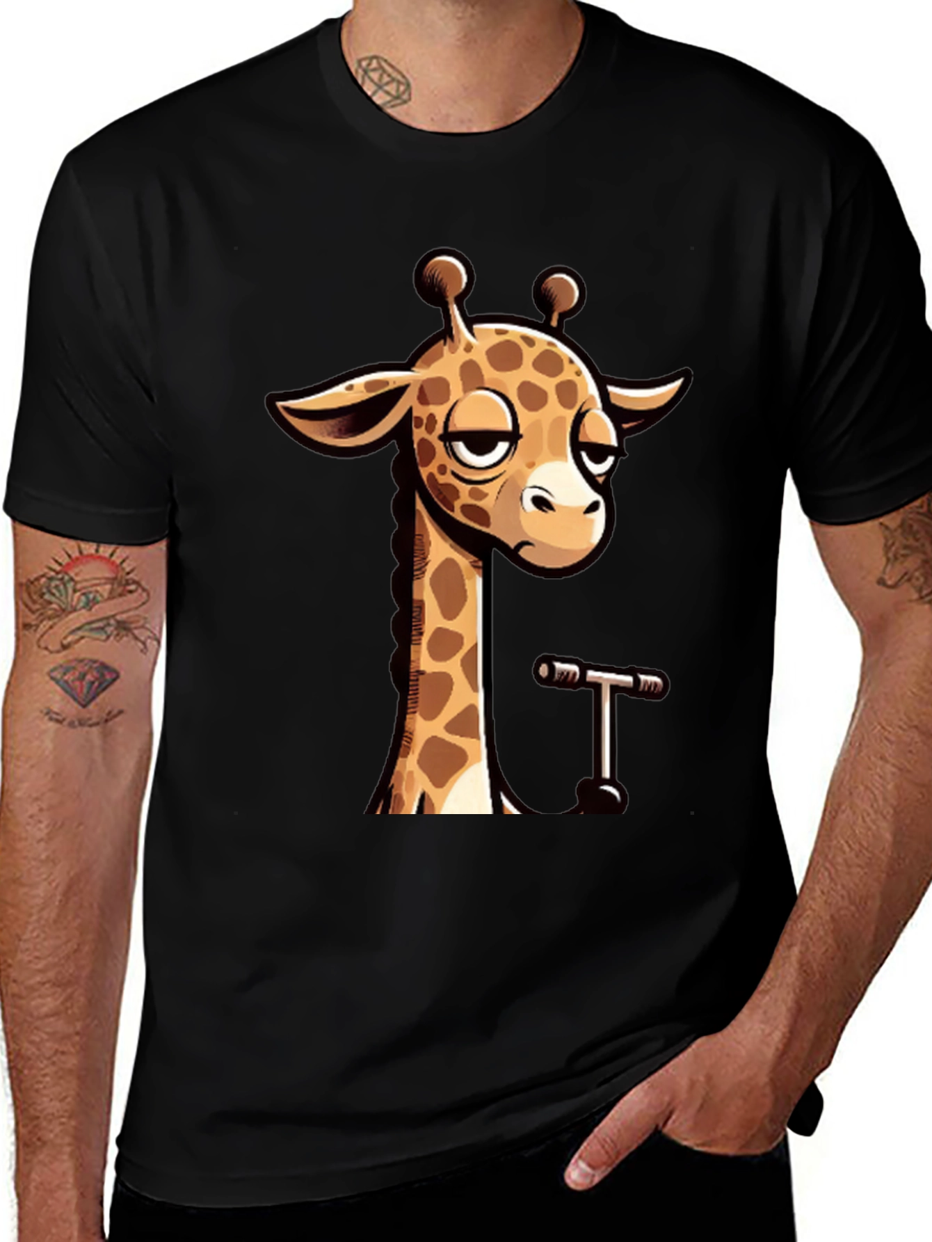 Cool Giraffe Graphic T-Shirt - Unisex Casual Tee
