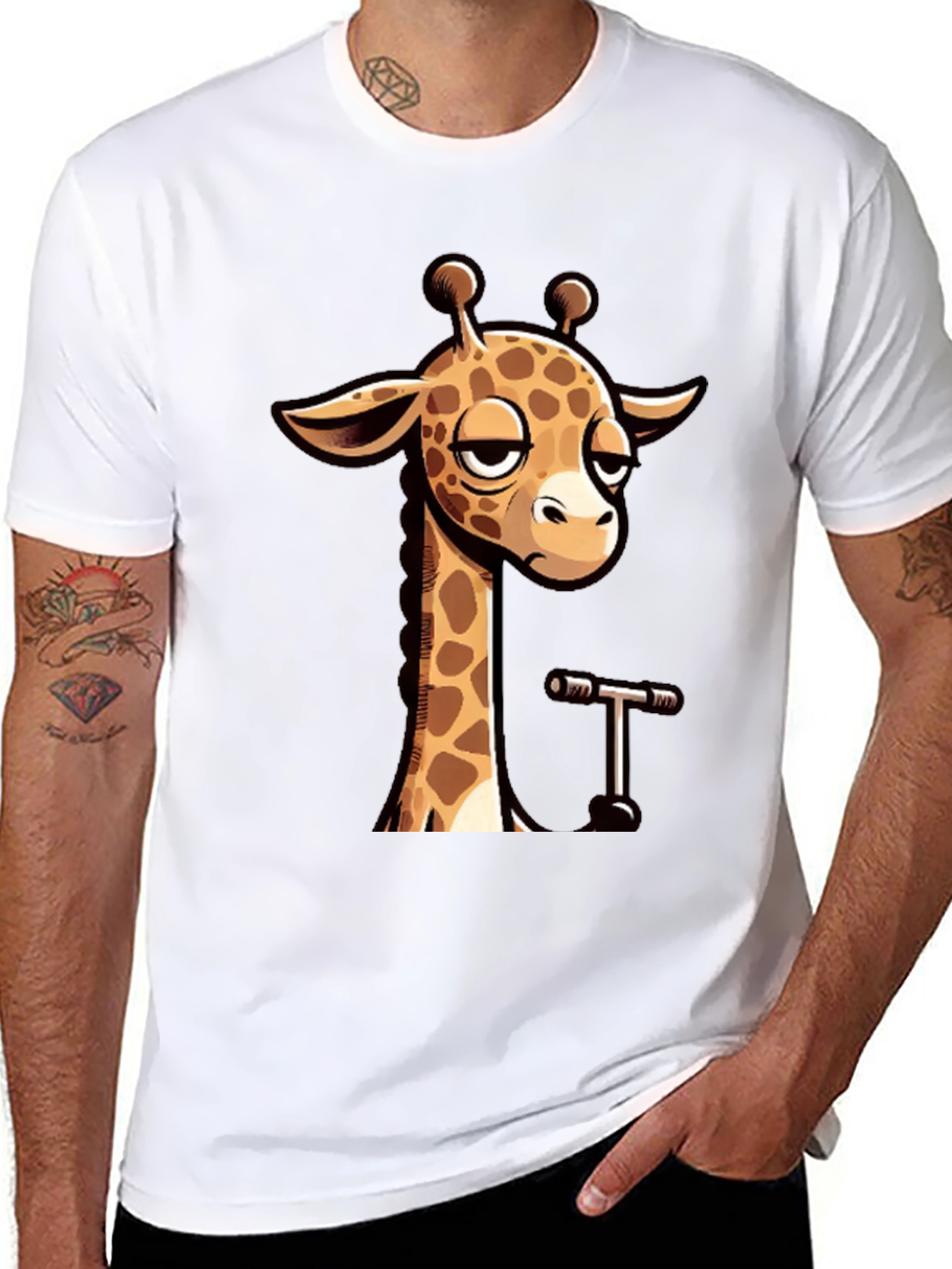 Cool Giraffe Graphic T-Shirt - Unisex Casual Tee