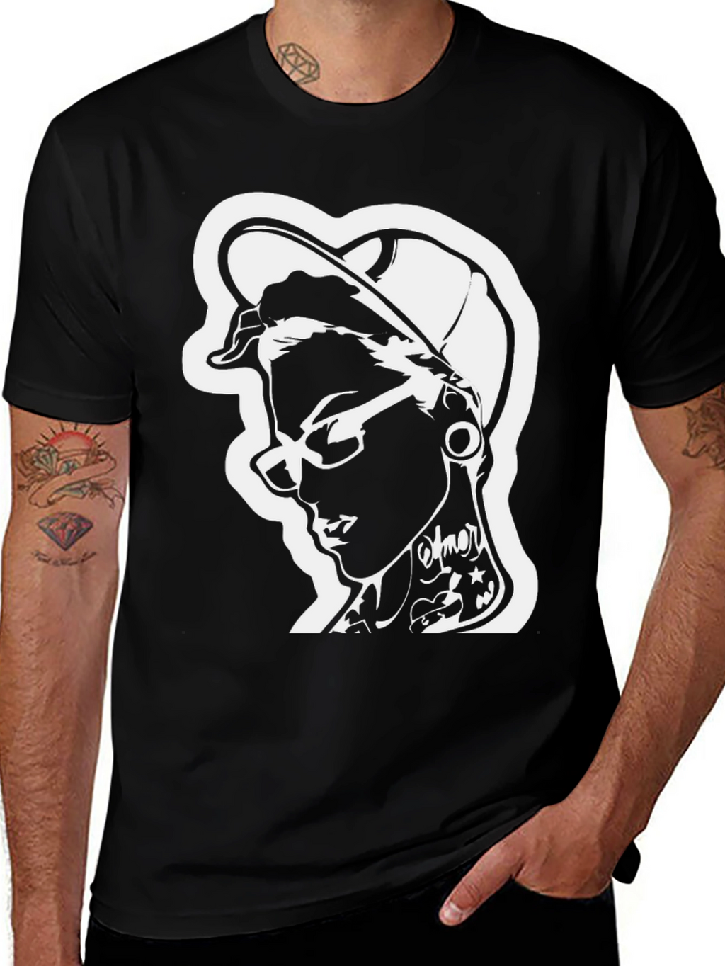 Black Graphic Tee - Cool Dude Design