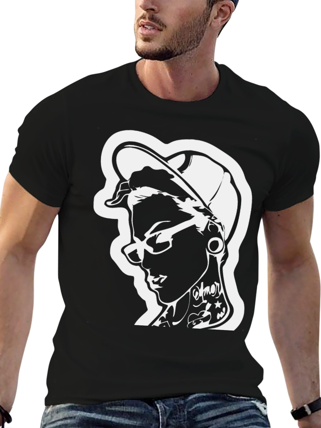 Black Graphic Tee - Cool Dude Design