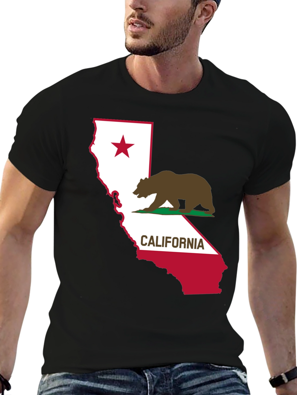 California Bear Flag Graphic T-Shirt