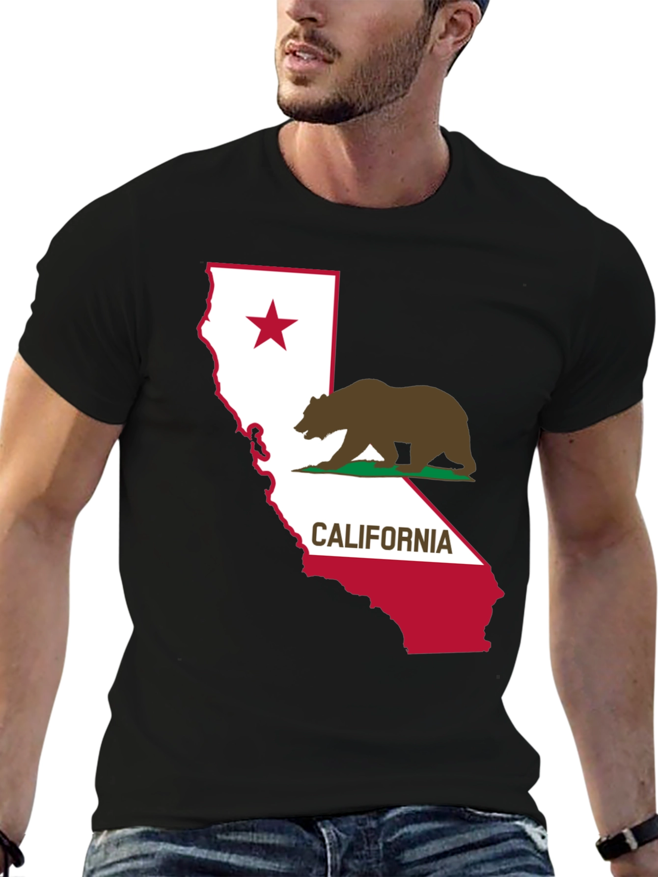 California Bear Flag Graphic T-Shirt