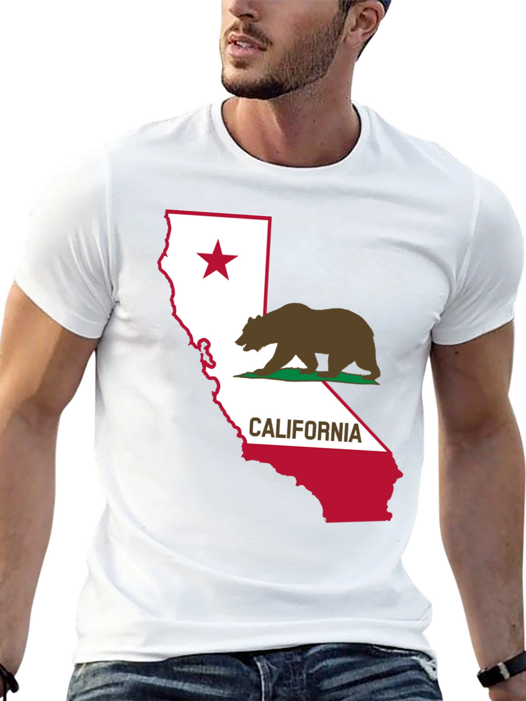 California Bear Flag Graphic T-Shirt