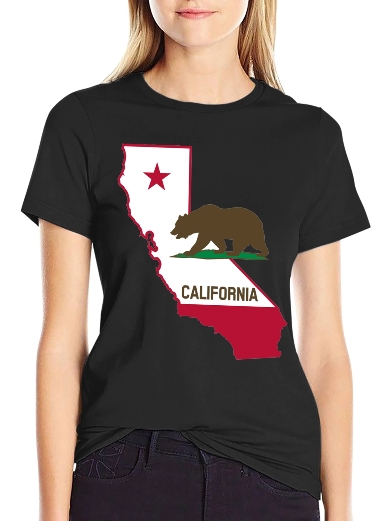 California Bear Flag Graphic T-Shirt