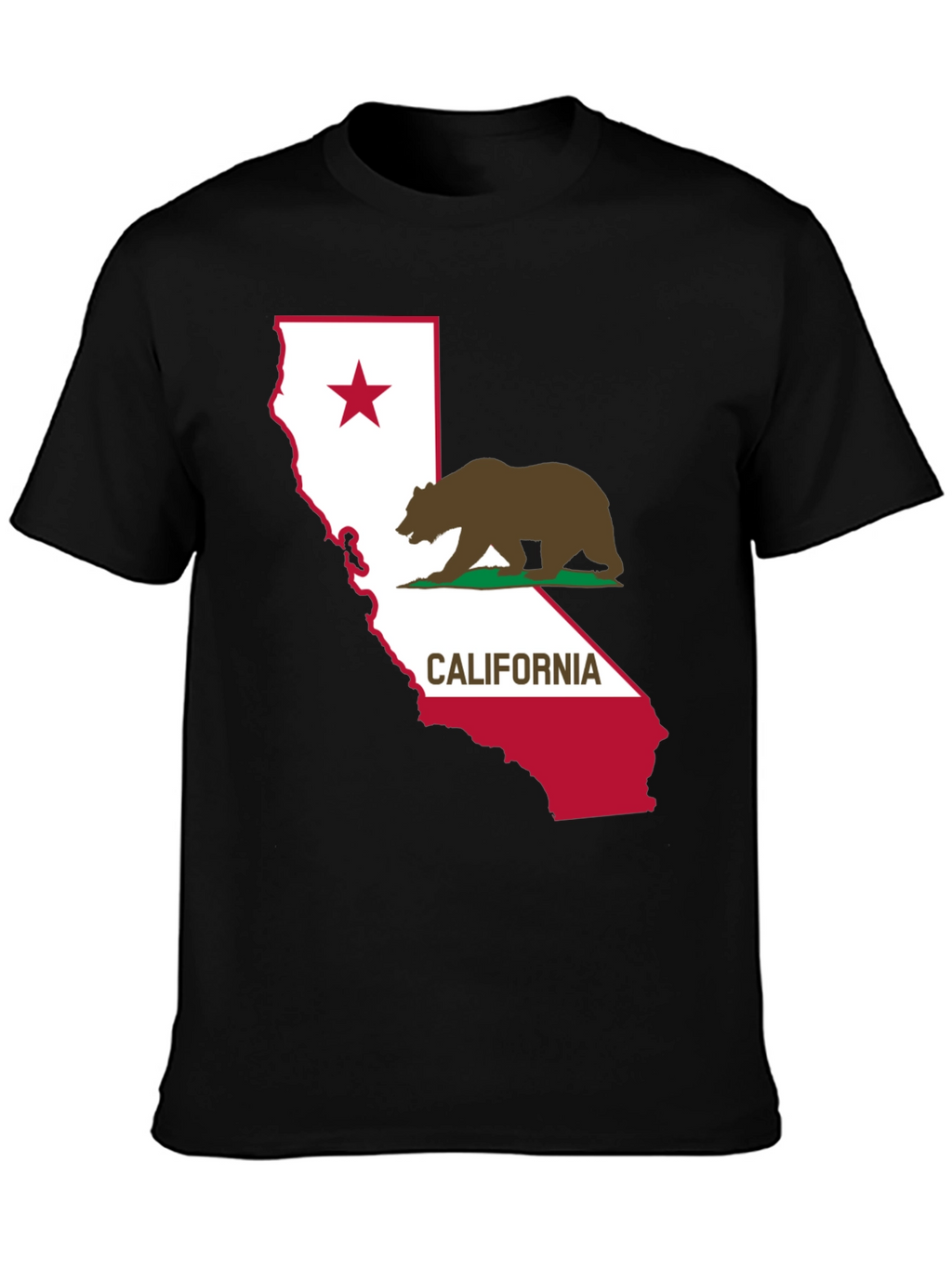 California Bear Flag Graphic T-Shirt