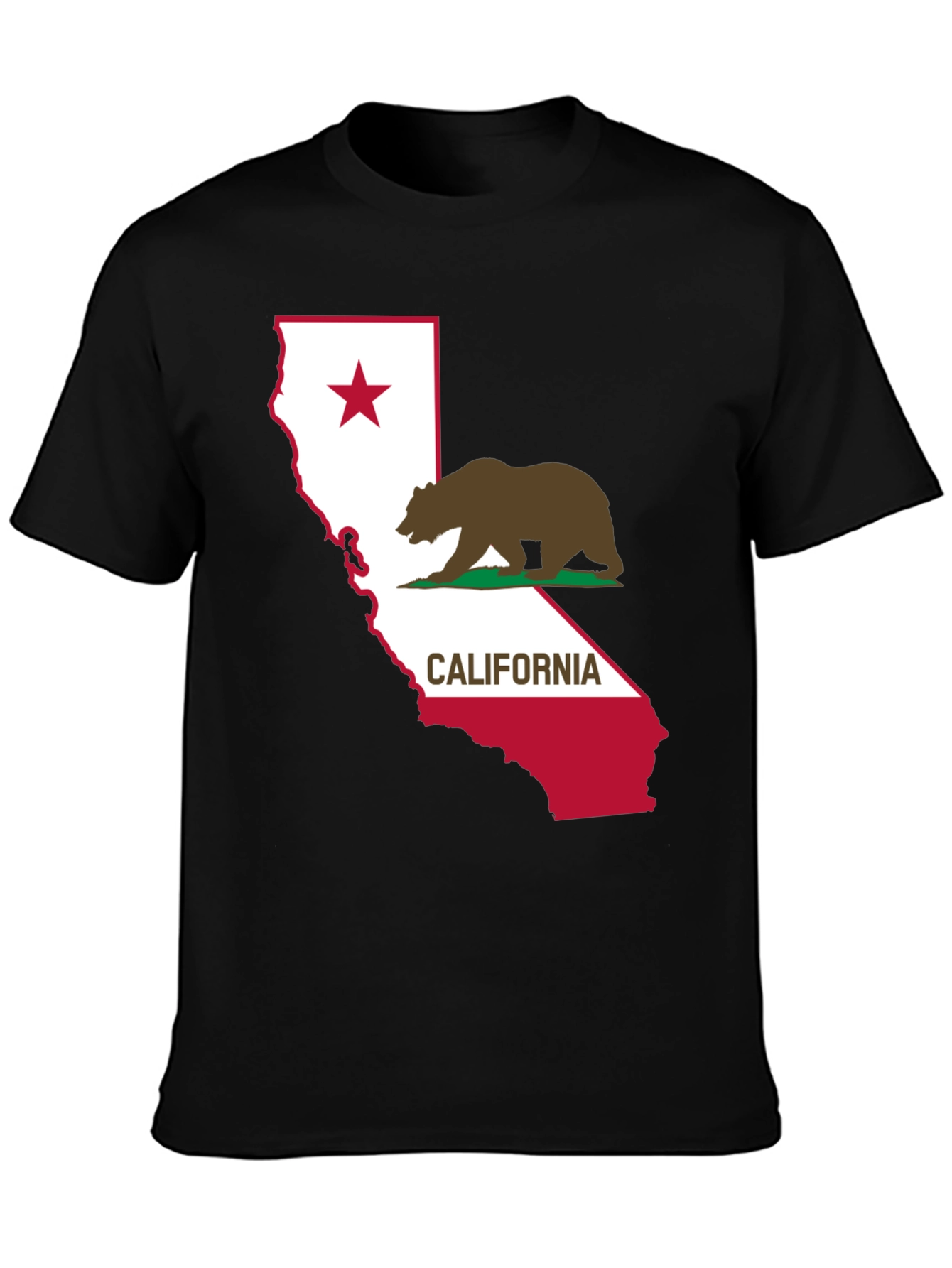 California Bear Flag Graphic T-Shirt