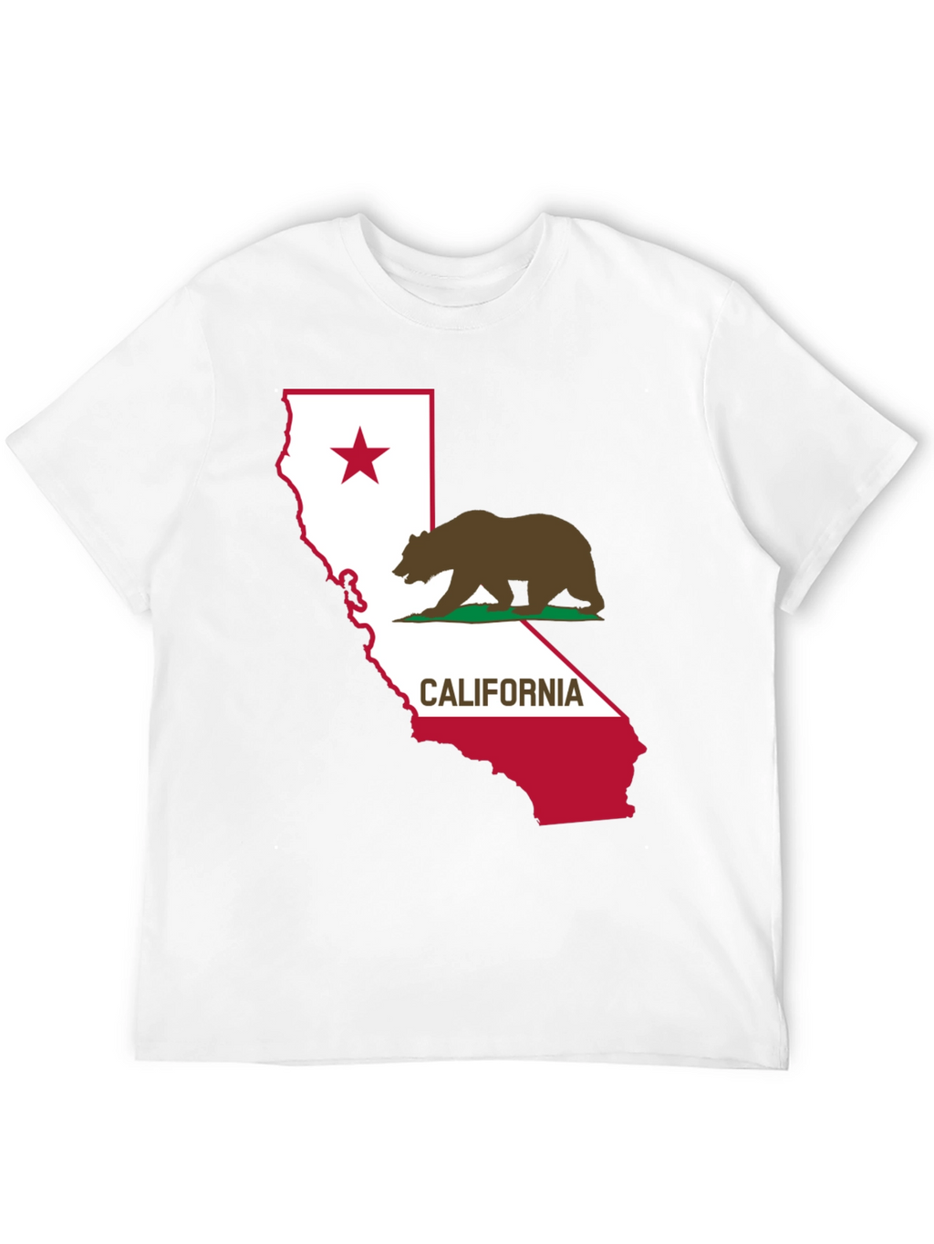 California Bear Flag Graphic T-Shirt