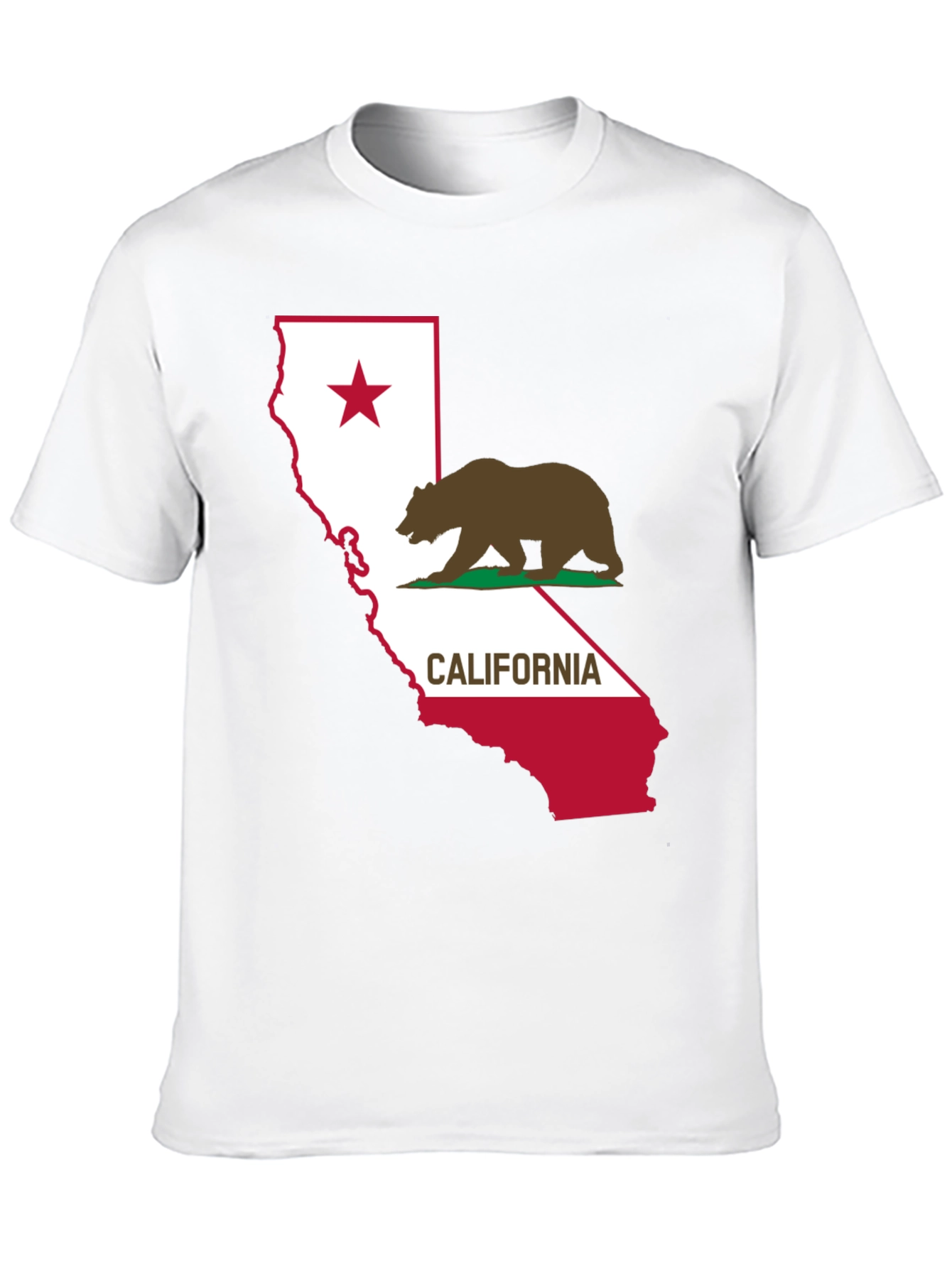 California Bear Flag Graphic T-Shirt