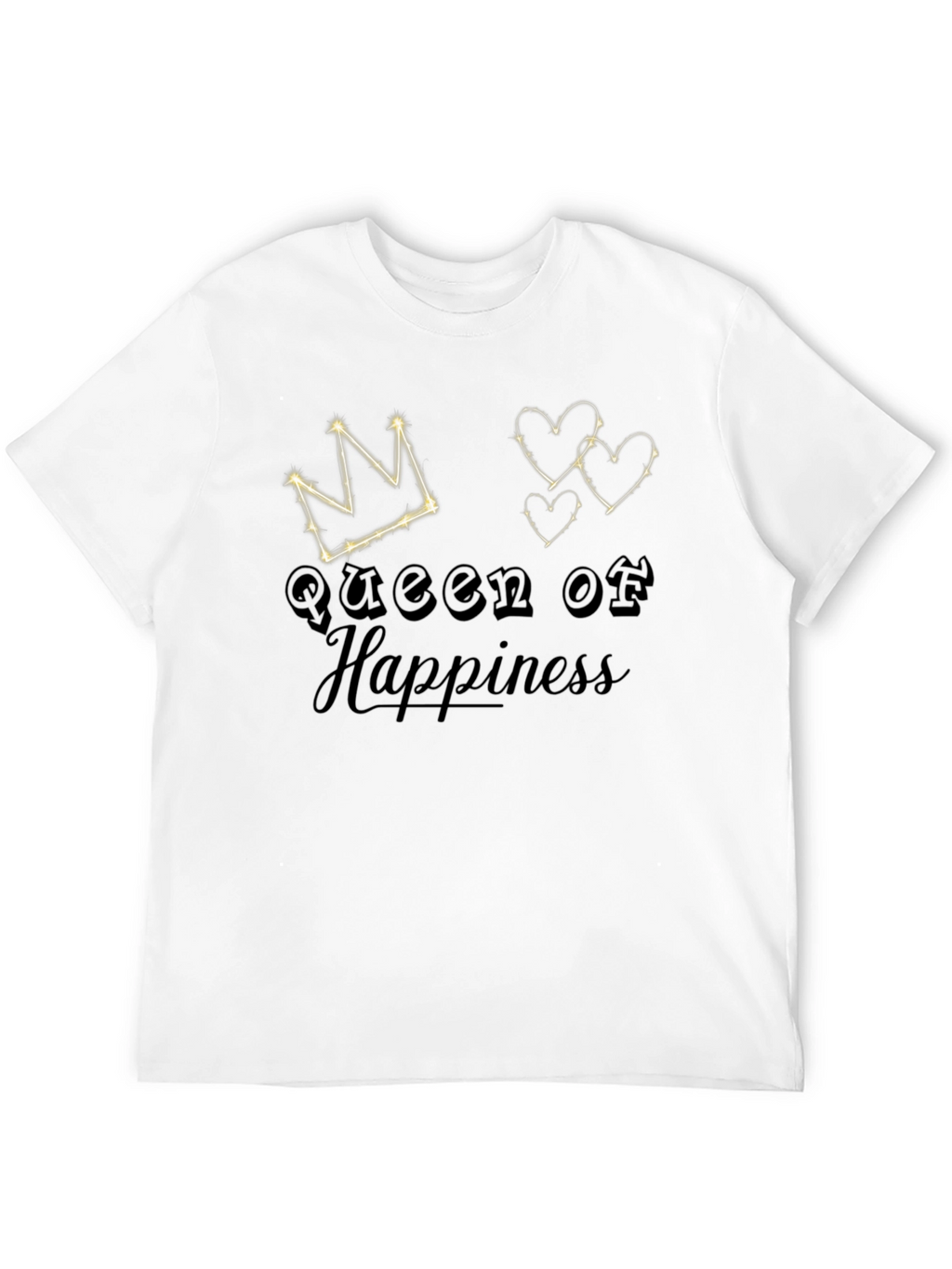 Queen of Happiness Black Graphic Tee
