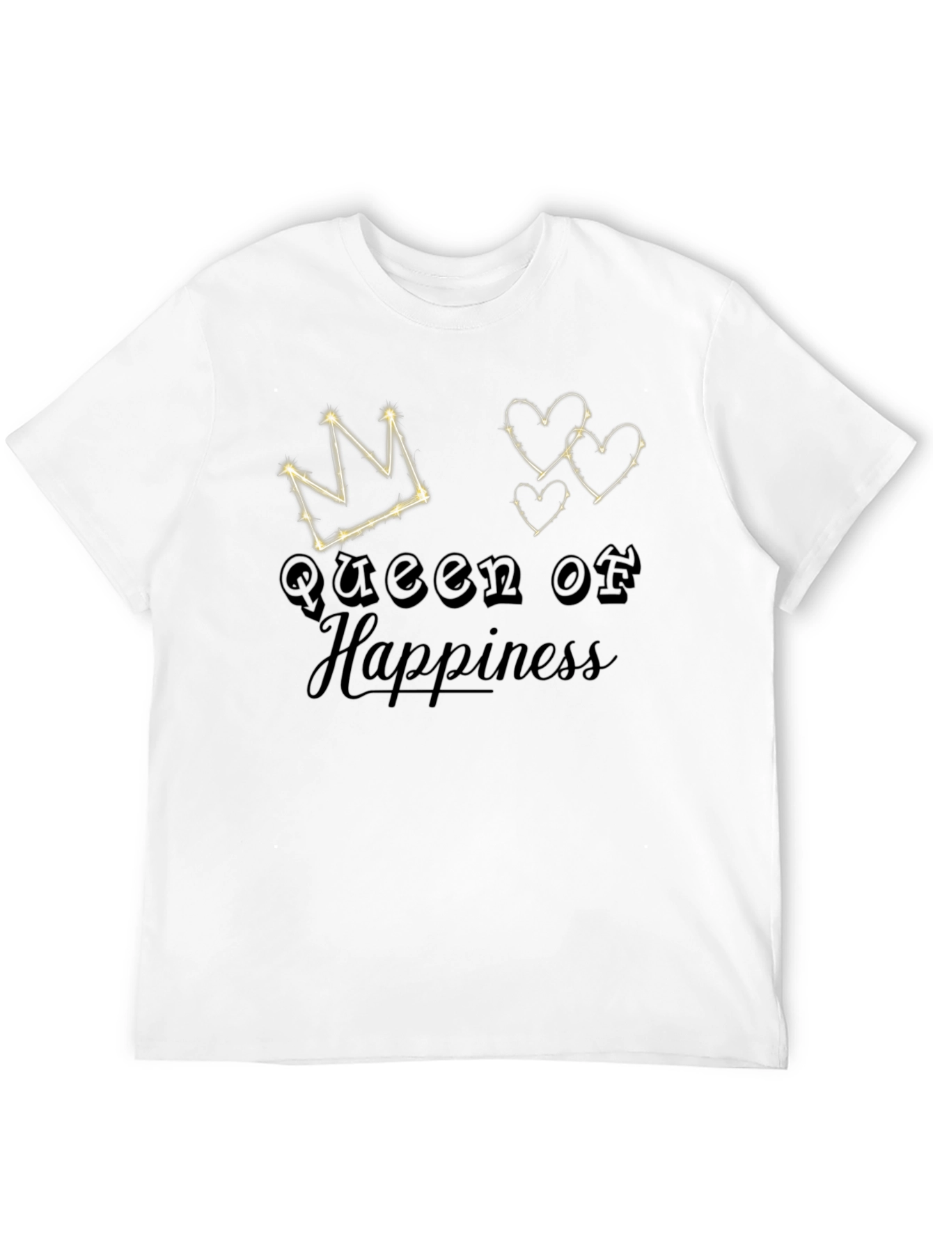 Queen of Happiness Black Graphic Tee