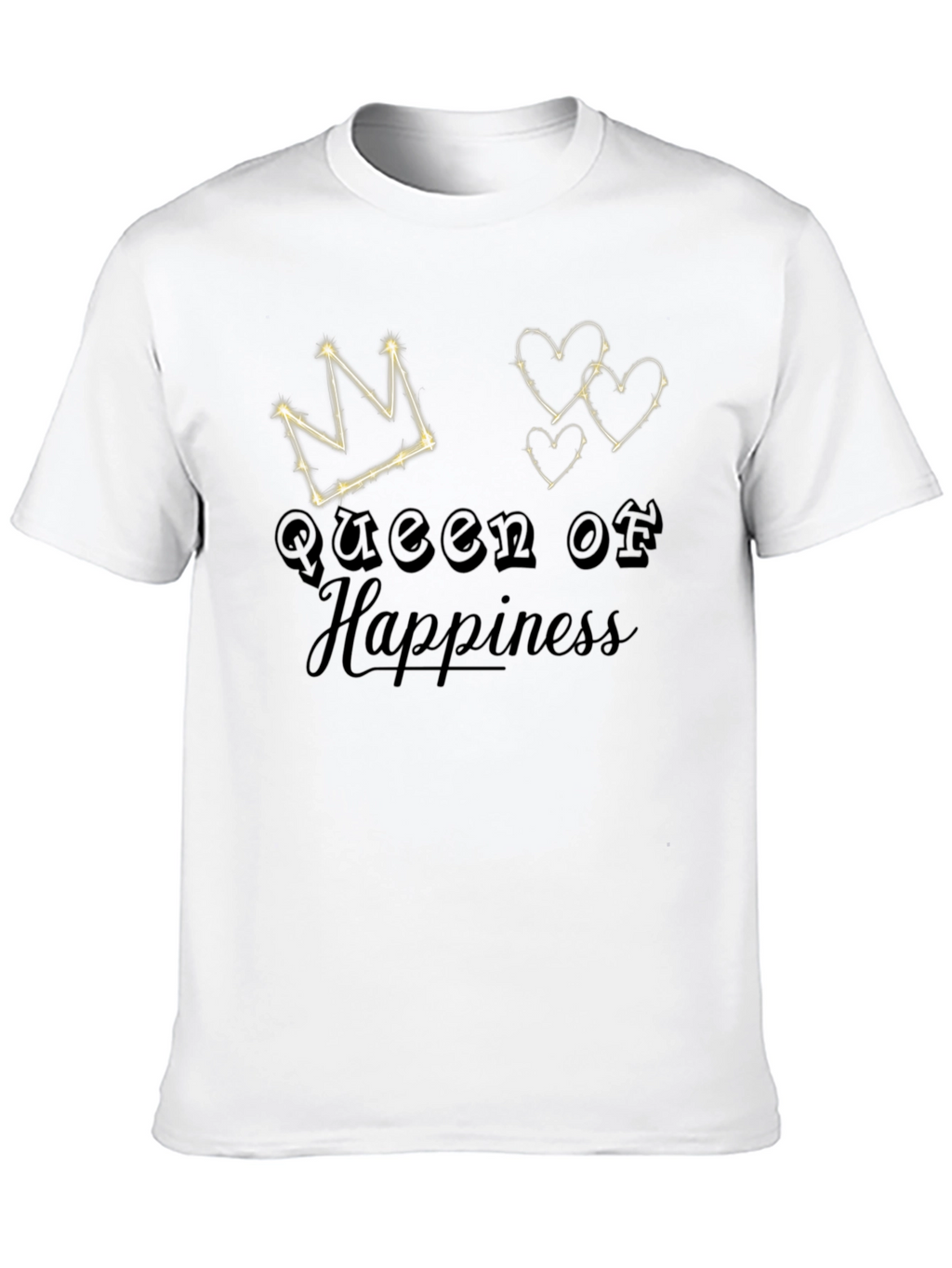 Queen of Happiness Black Graphic Tee