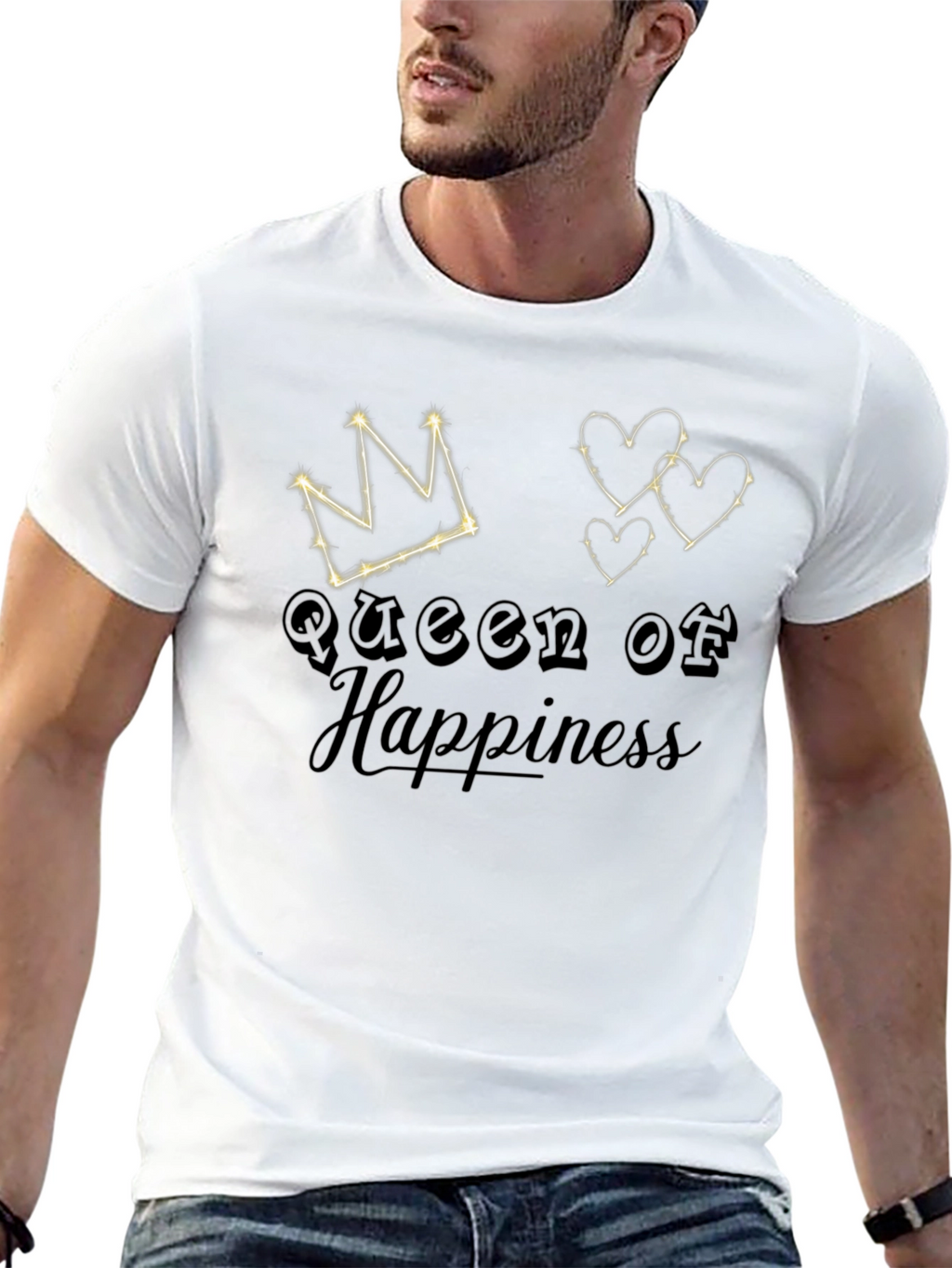 Queen of Happiness Black Graphic Tee