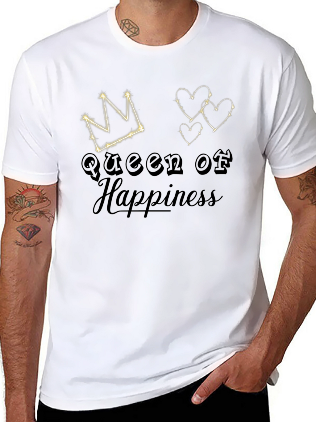 Queen of Happiness Black Graphic Tee