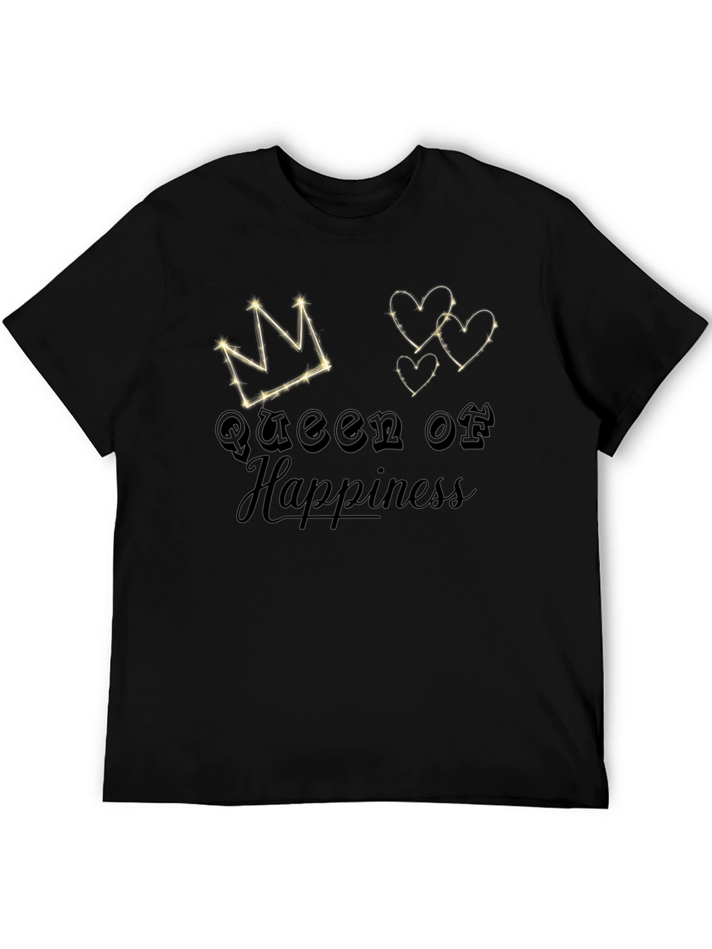 Queen of Happiness Black Graphic Tee