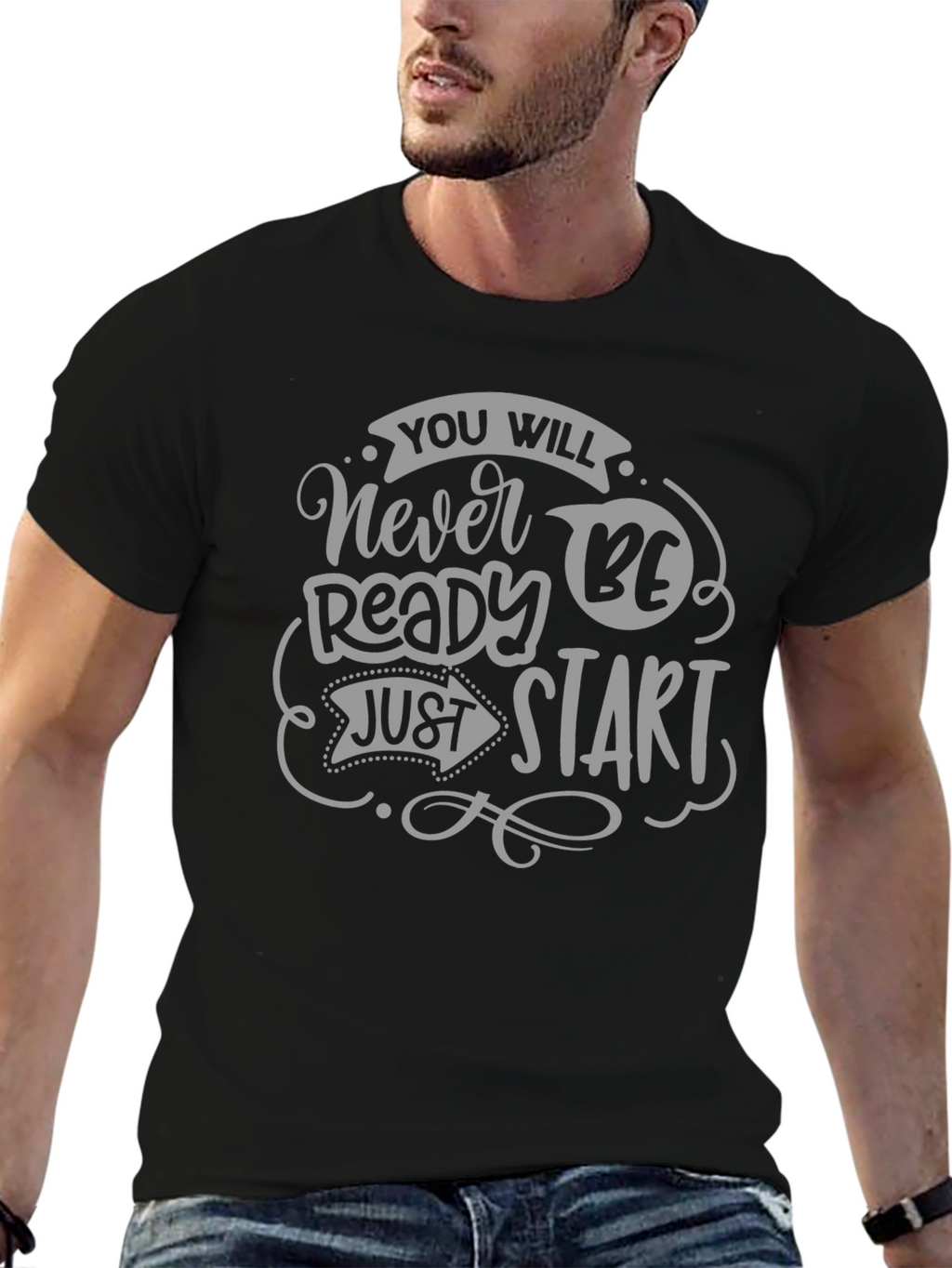 Never Ready Just Start Graphic Tee