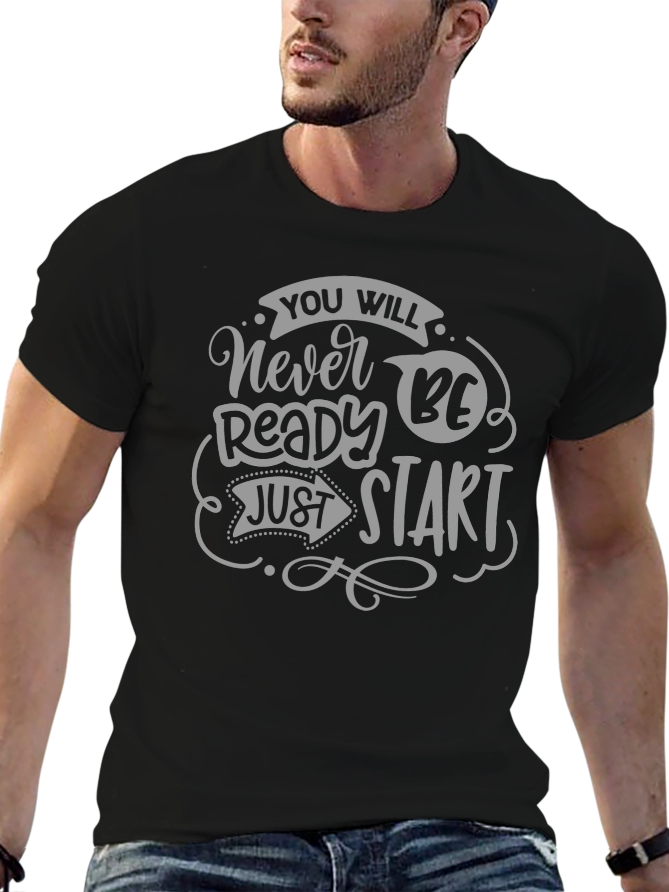 Never Ready Just Start Graphic Tee